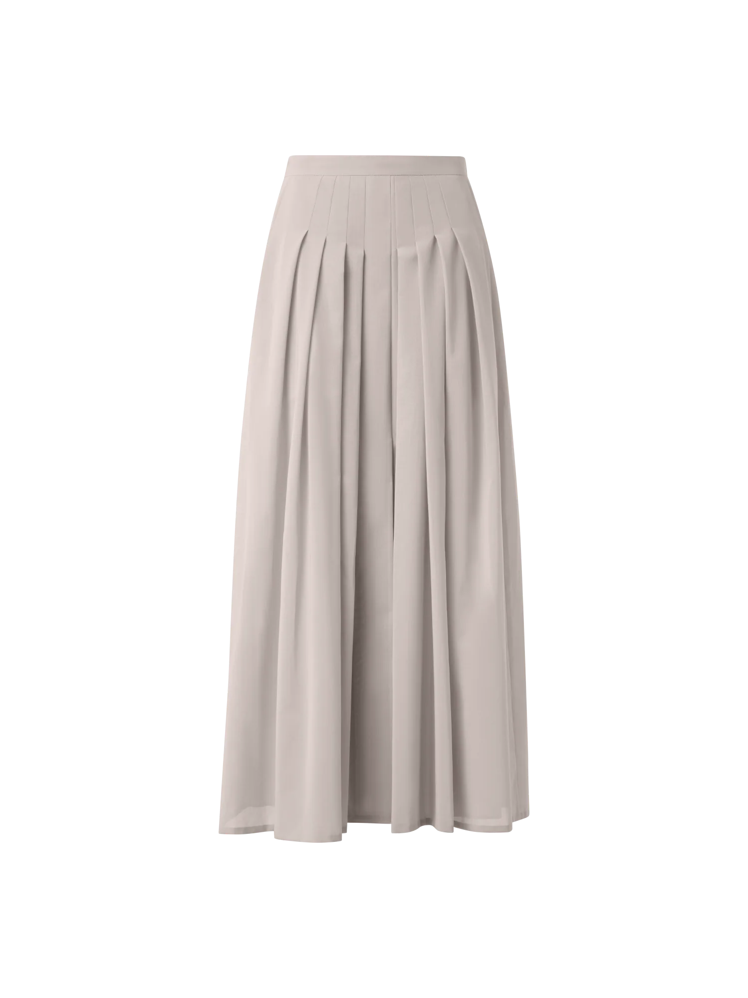 A-Line Midi Skirt in Pleated Cotton Voile