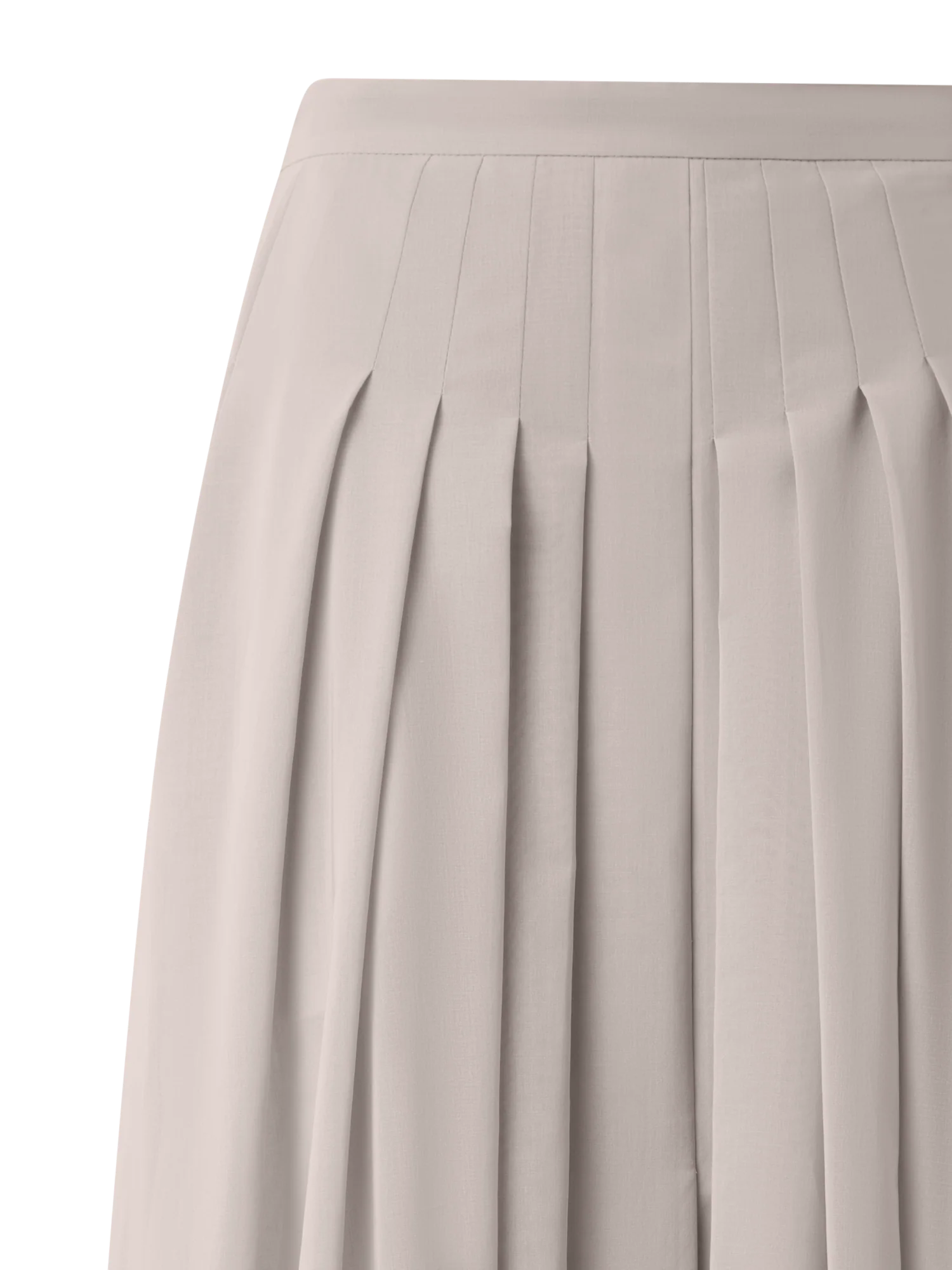 A-Line Midi Skirt in Pleated Cotton Voile - Image 4