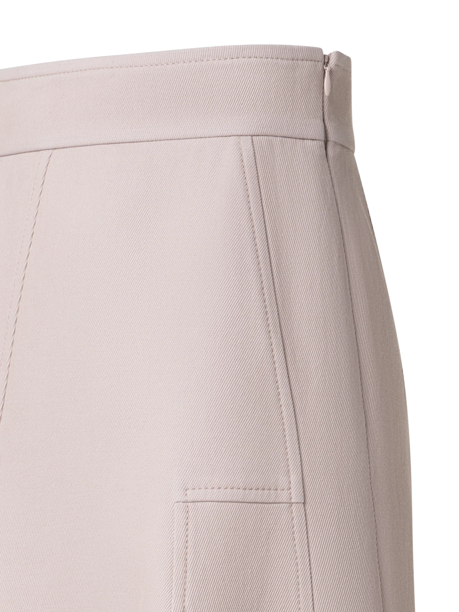 Asymetrical Midi Skirt in Cotton Double-Face - Image 3