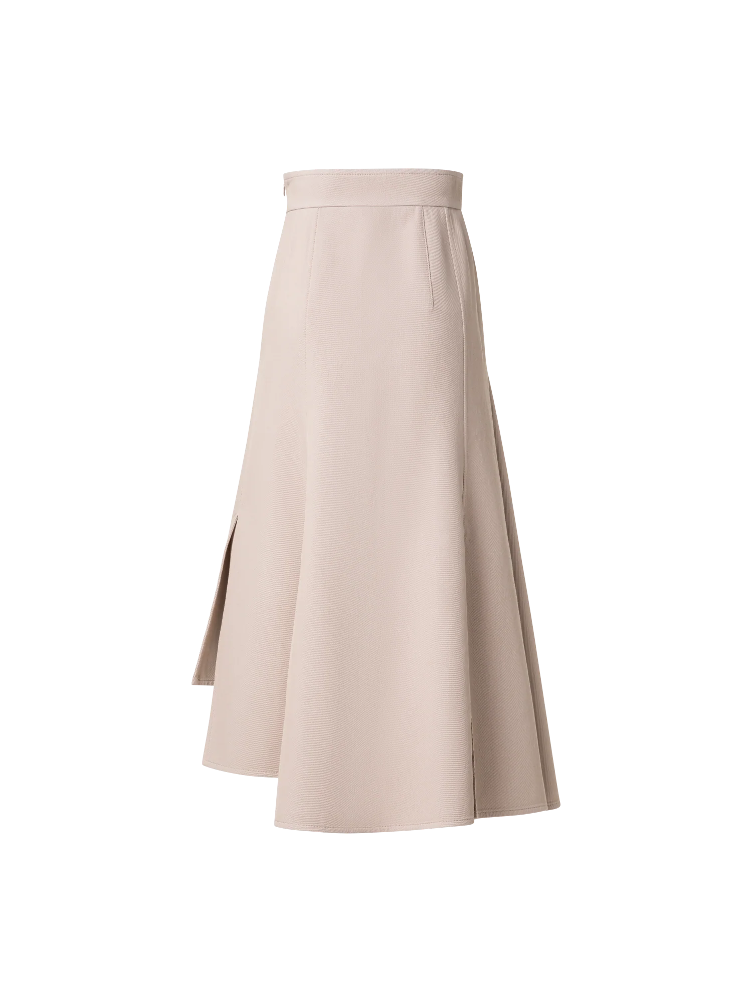 Asymetrical Midi Skirt in Cotton Double-Face - Image 4