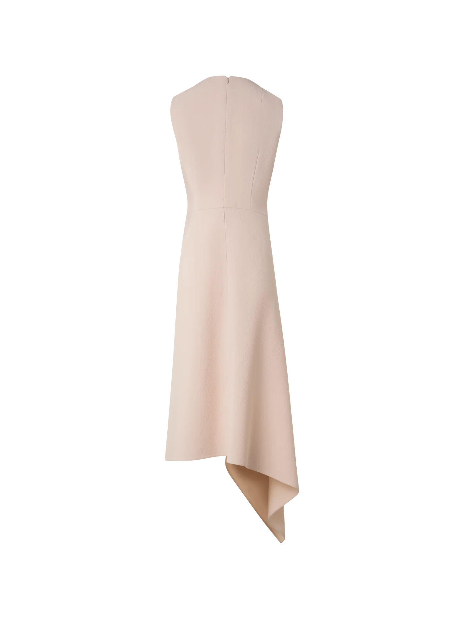 Asymmetrical Flared Dress in Wool Double-Face - Image 3