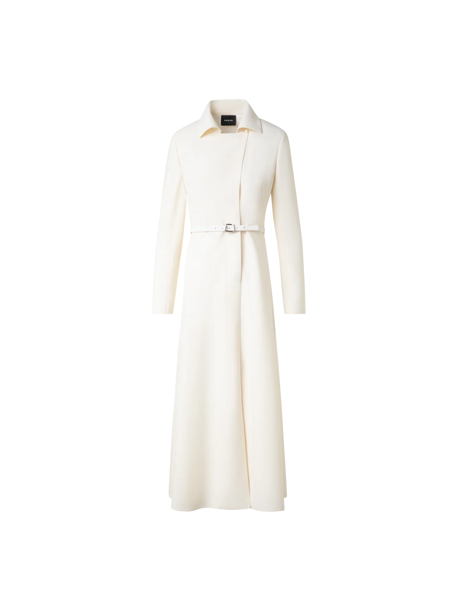Belted Midi Dress in Wool Double-Face