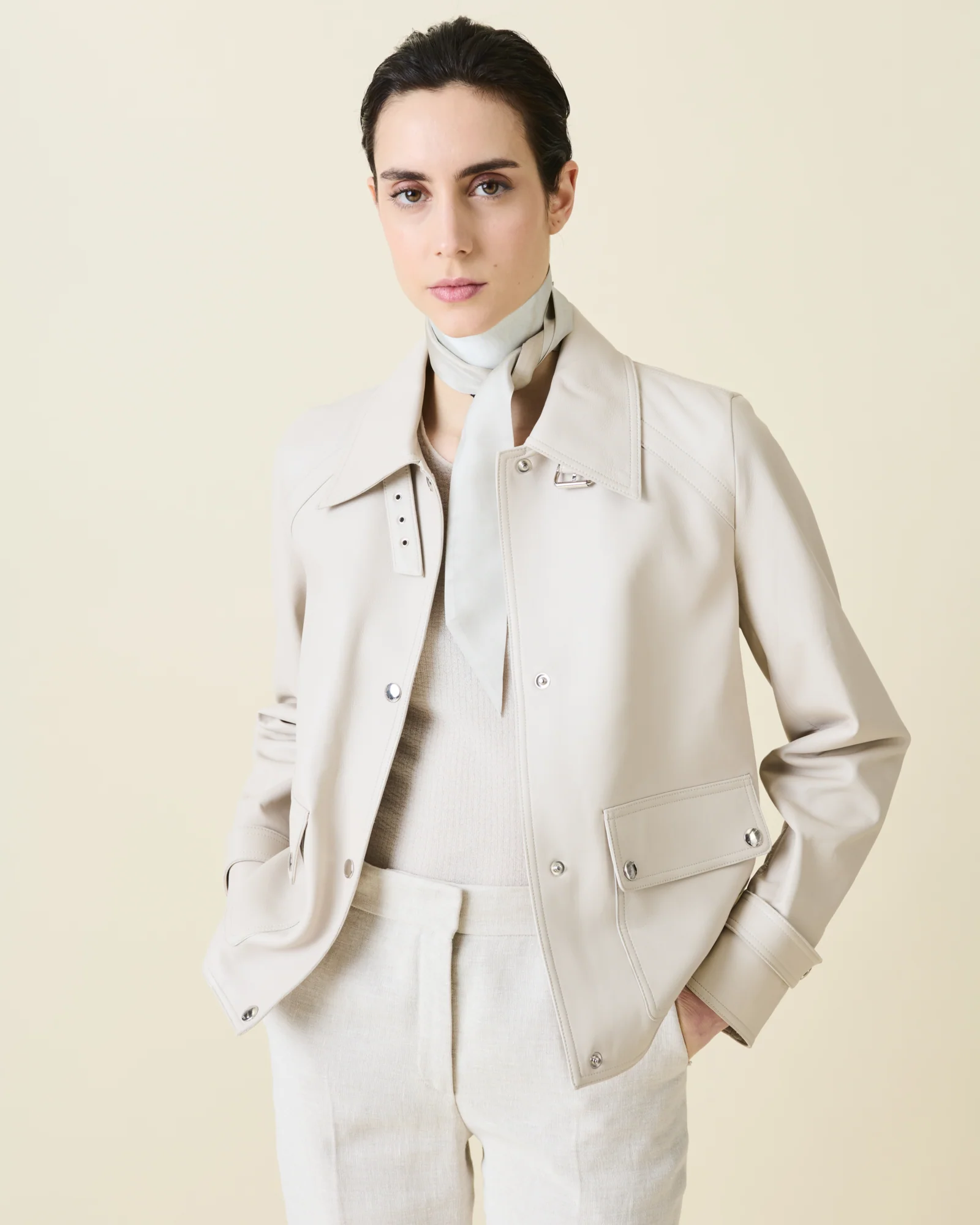 Blouson Leather Jacket - Image 6