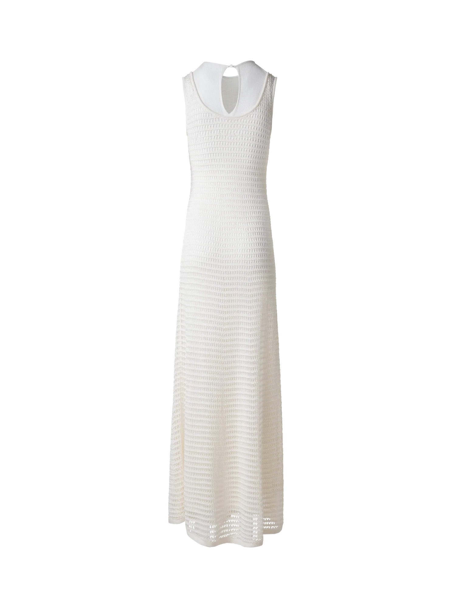 Bodycon Knit Dress in Layered Viscose Crochet - Image 4