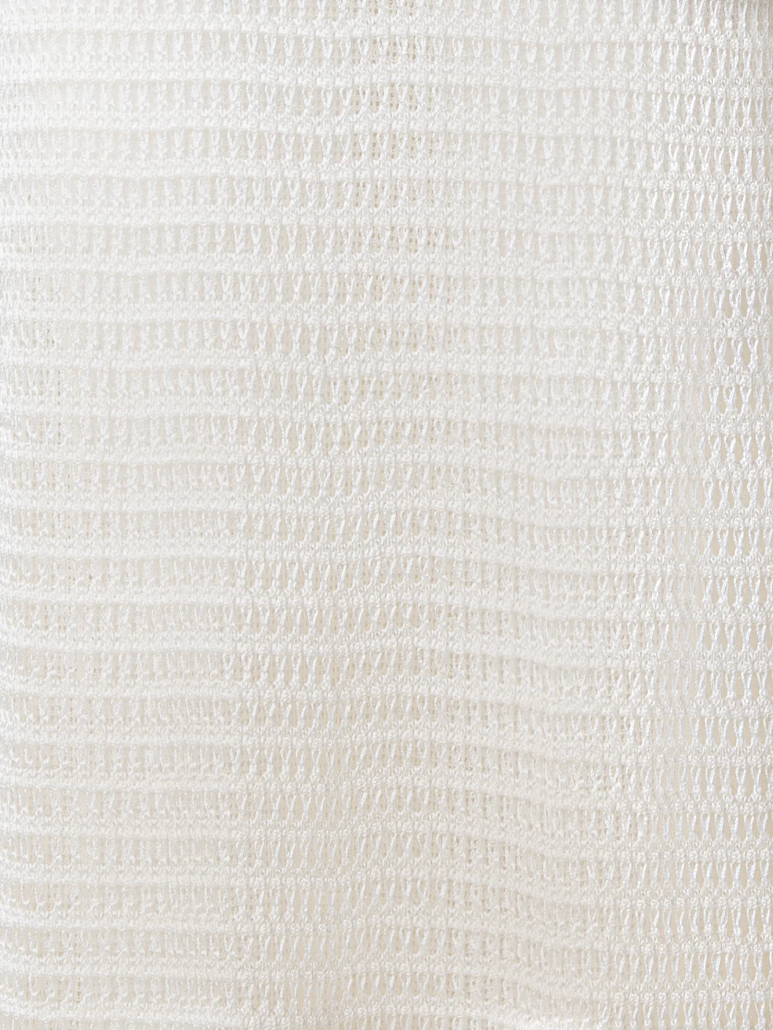 Bodycon Knit Dress in Layered Viscose Crochet - Image 6