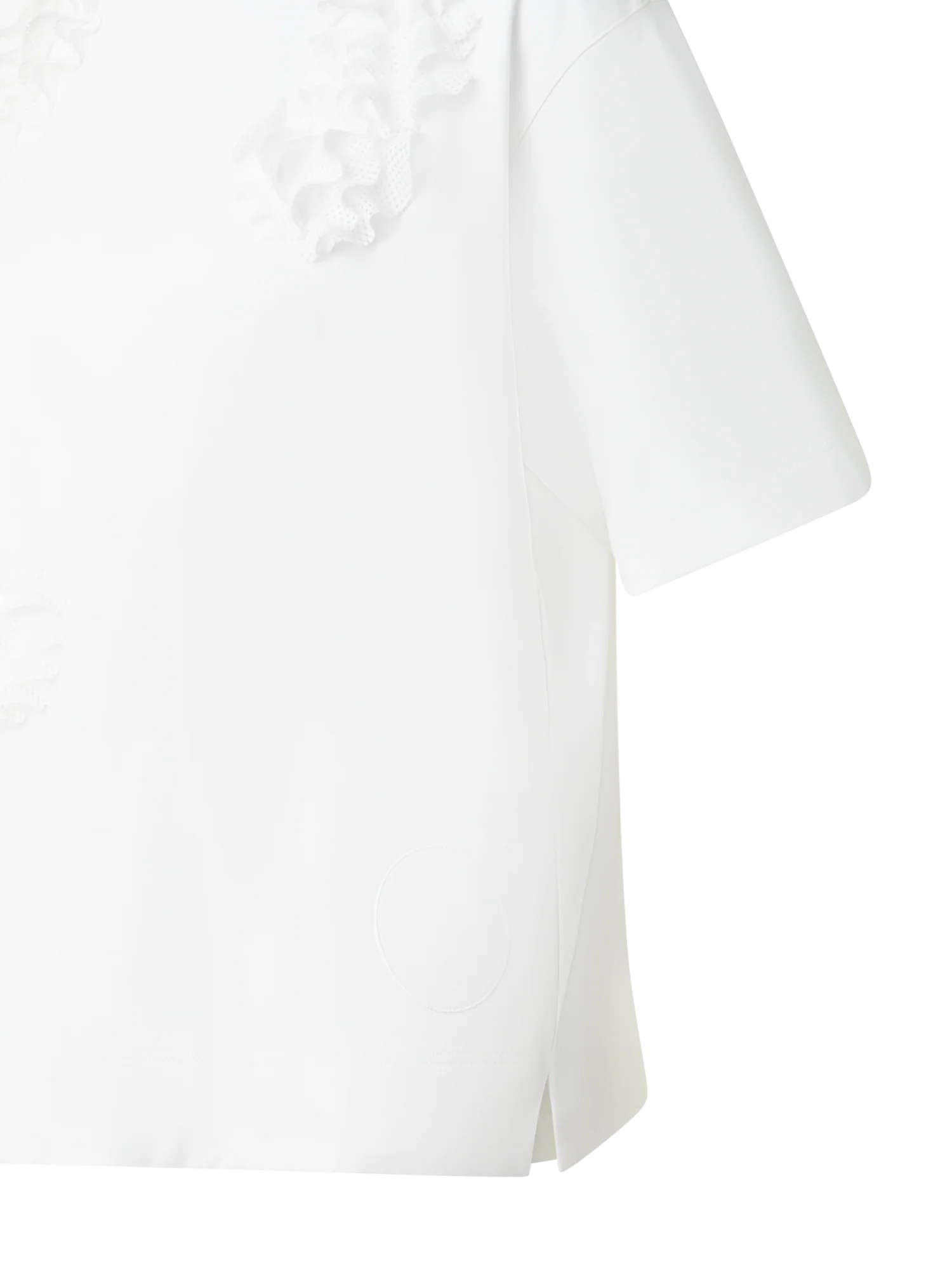 Boxy Cotton T-Shirt with 3D Carnation Detail - Image 3