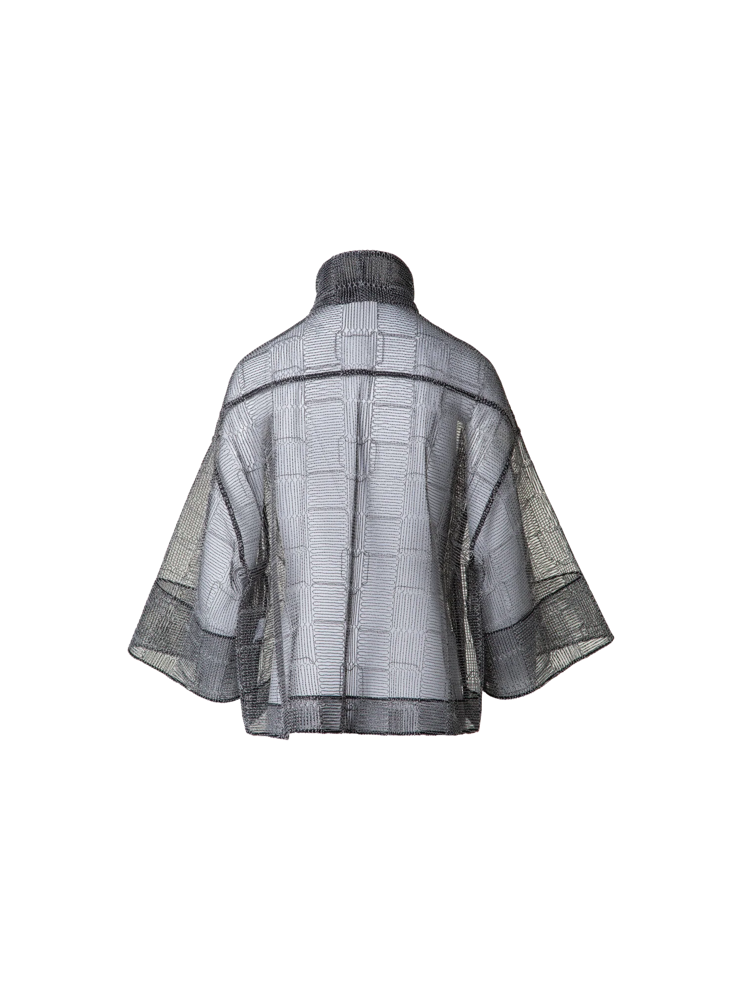 Boxy Jacket with Square on Tulle Embroidery - Image 4