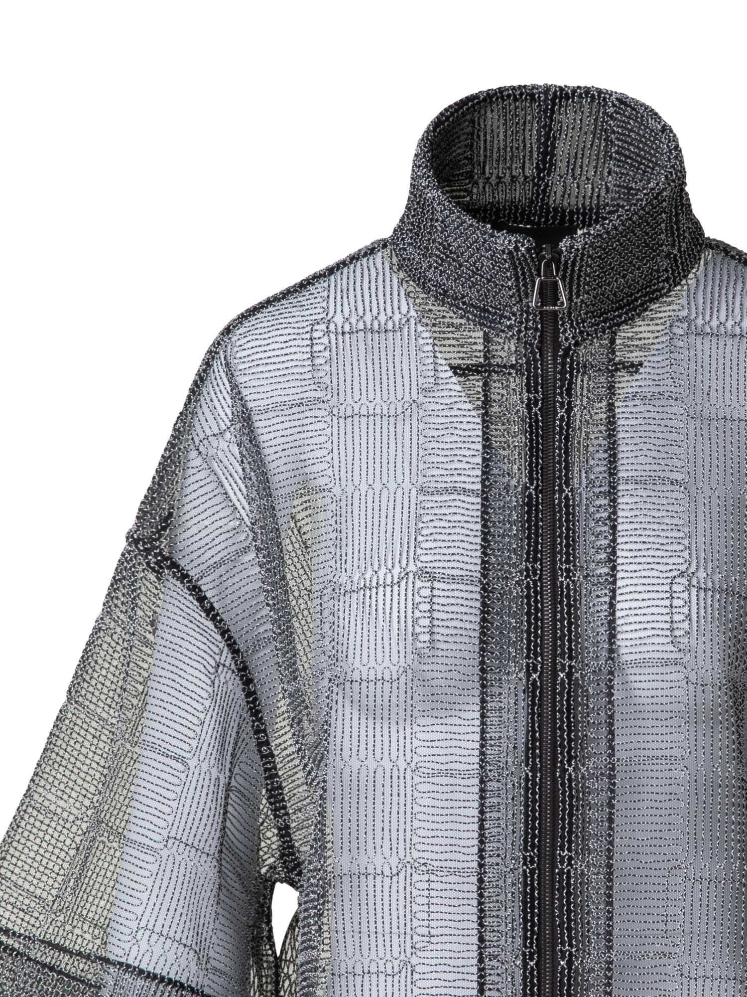 Boxy Jacket with Square on Tulle Embroidery - Image 5