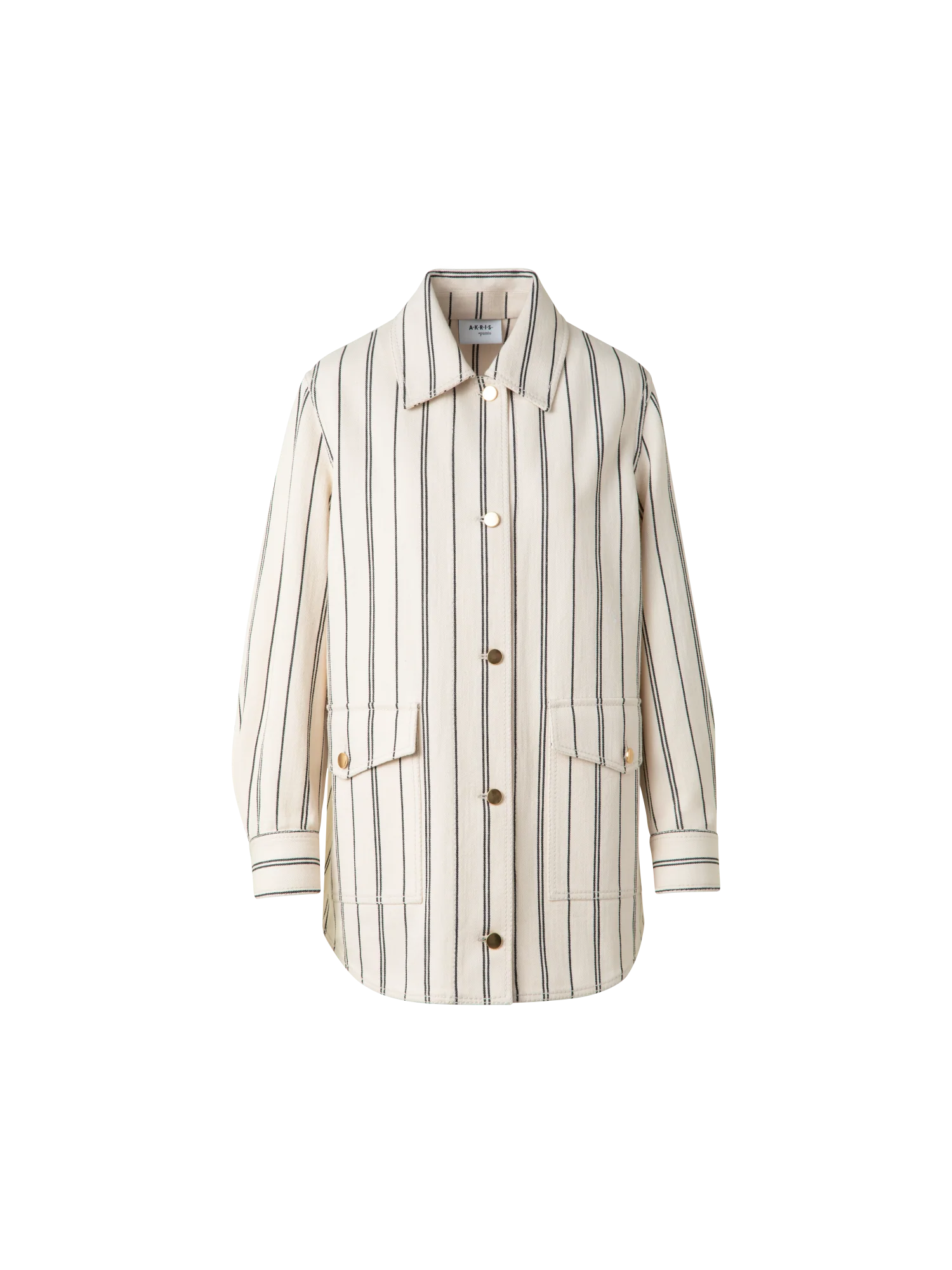 Boyfriend Jacket in Striped Denim