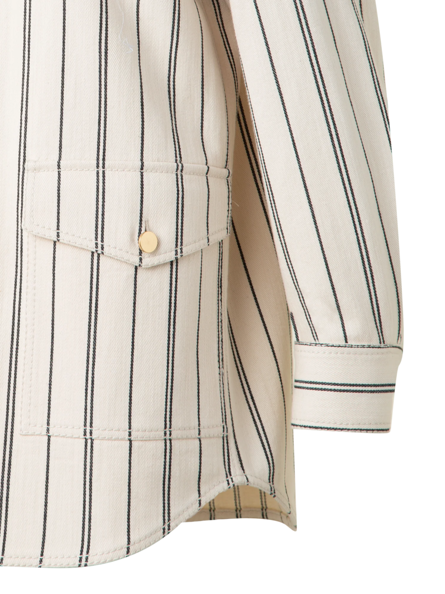 Boyfriend Jacket in Striped Denim - Image 3