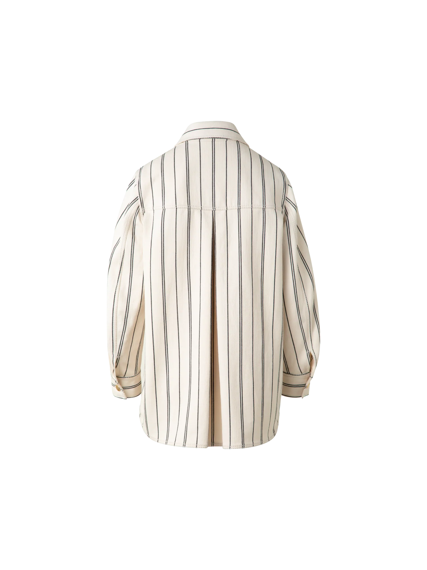 Boyfriend Jacket in Striped Denim - Image 4
