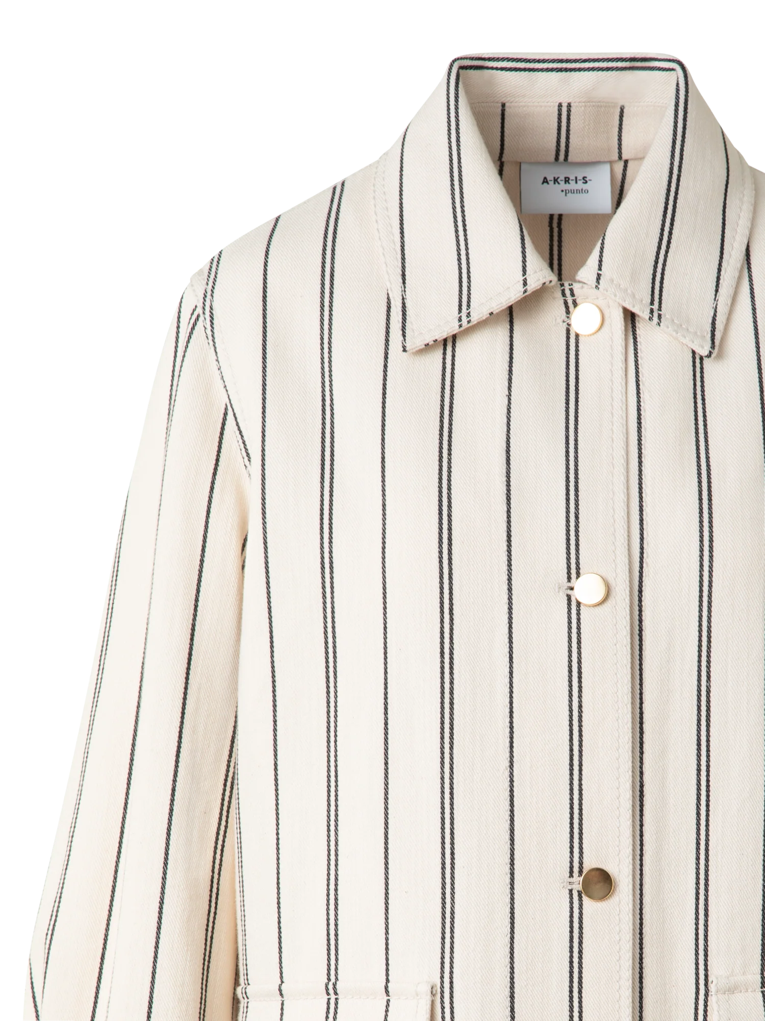 Boyfriend Jacket in Striped Denim - Image 5