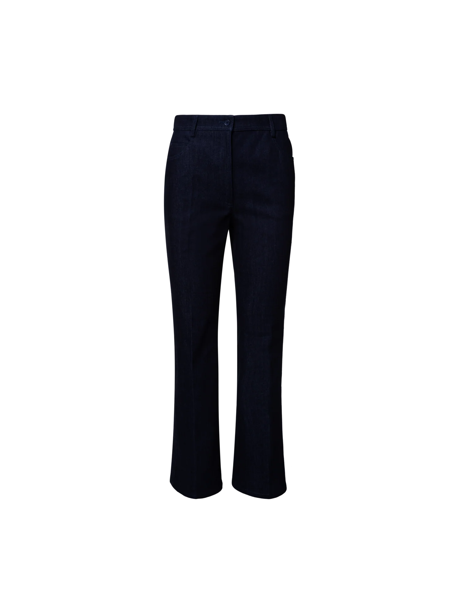 Cropped Bootcut Cotton Denim Stretch Pants