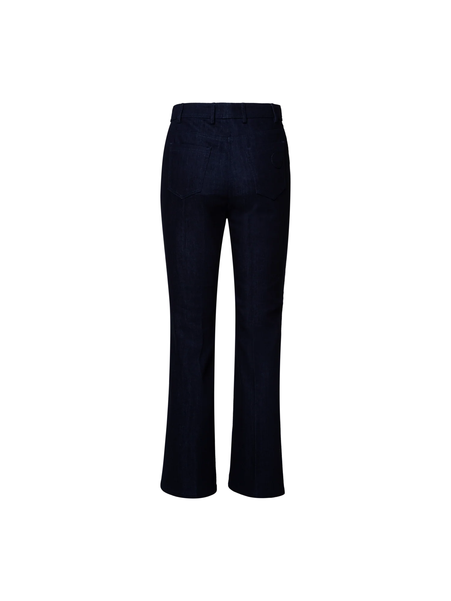 Cropped Bootcut Cotton Denim Stretch Pants - Image 3
