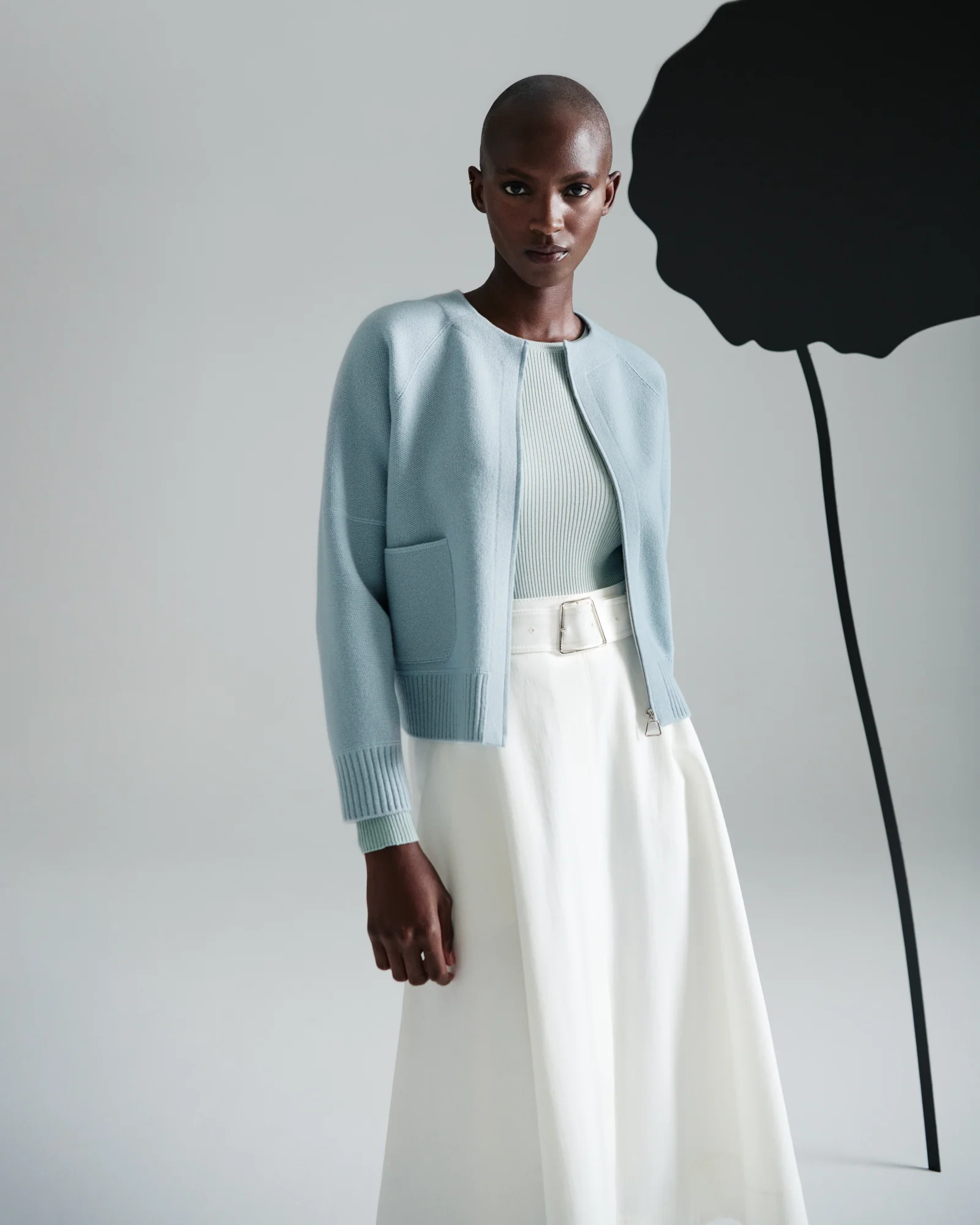 Cardigan in Cashmere Pique Knit - Image 2