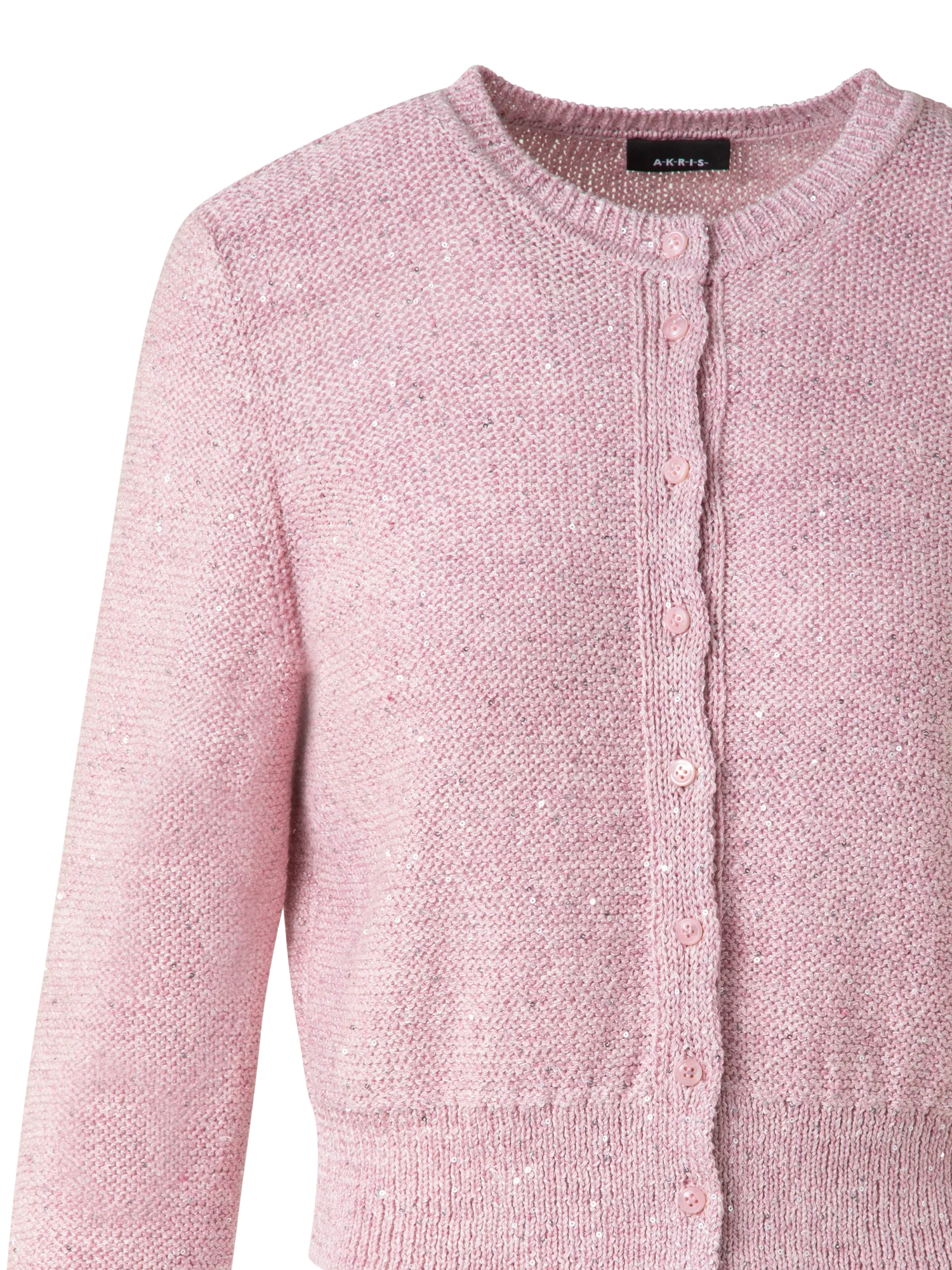 Cardigan in Linen Cotton with Micro Sequins - Image 5