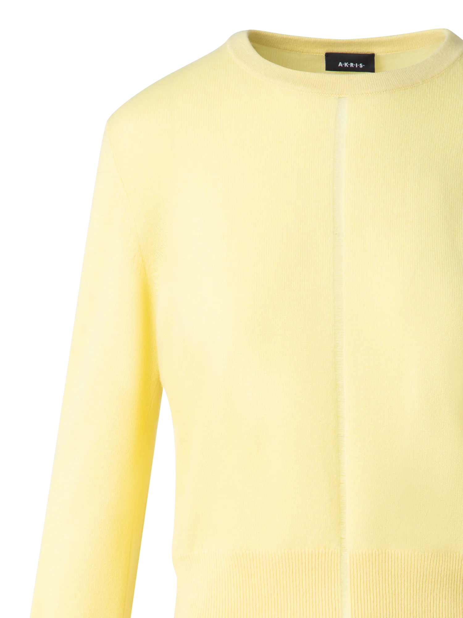 Cashmere Sweater with Fine Sheer Stripe - Image 5