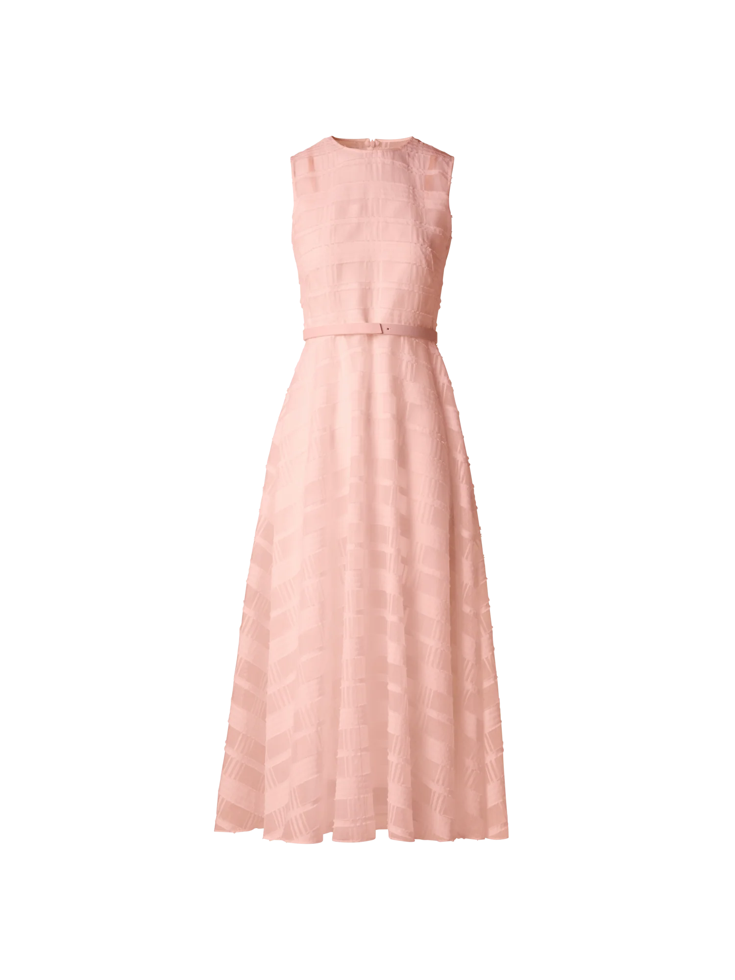 Fit-and-Flare Midi Dress in Cotton Organza