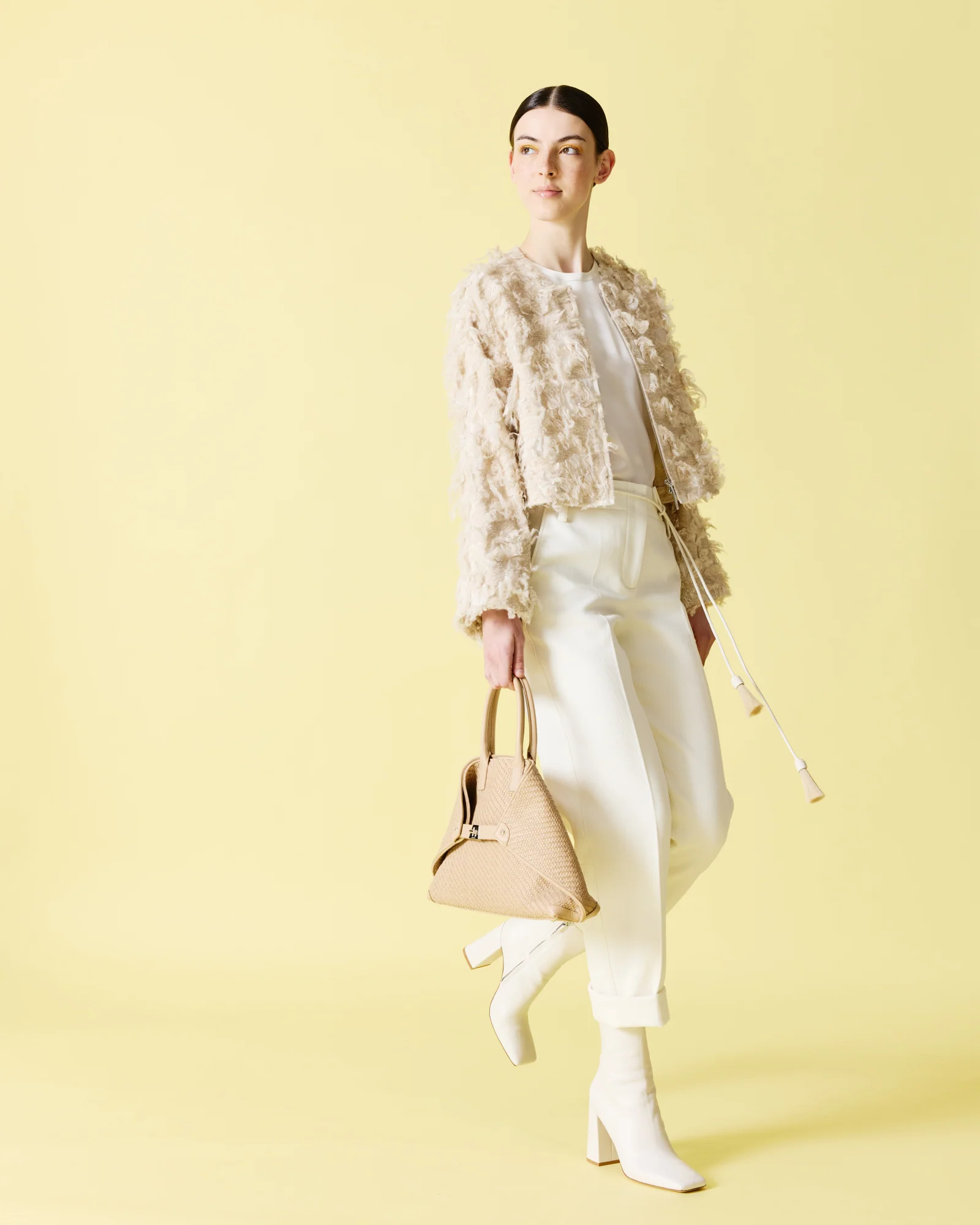Cropped Conical Cotton Gabardine Stretch Pants - Image 2