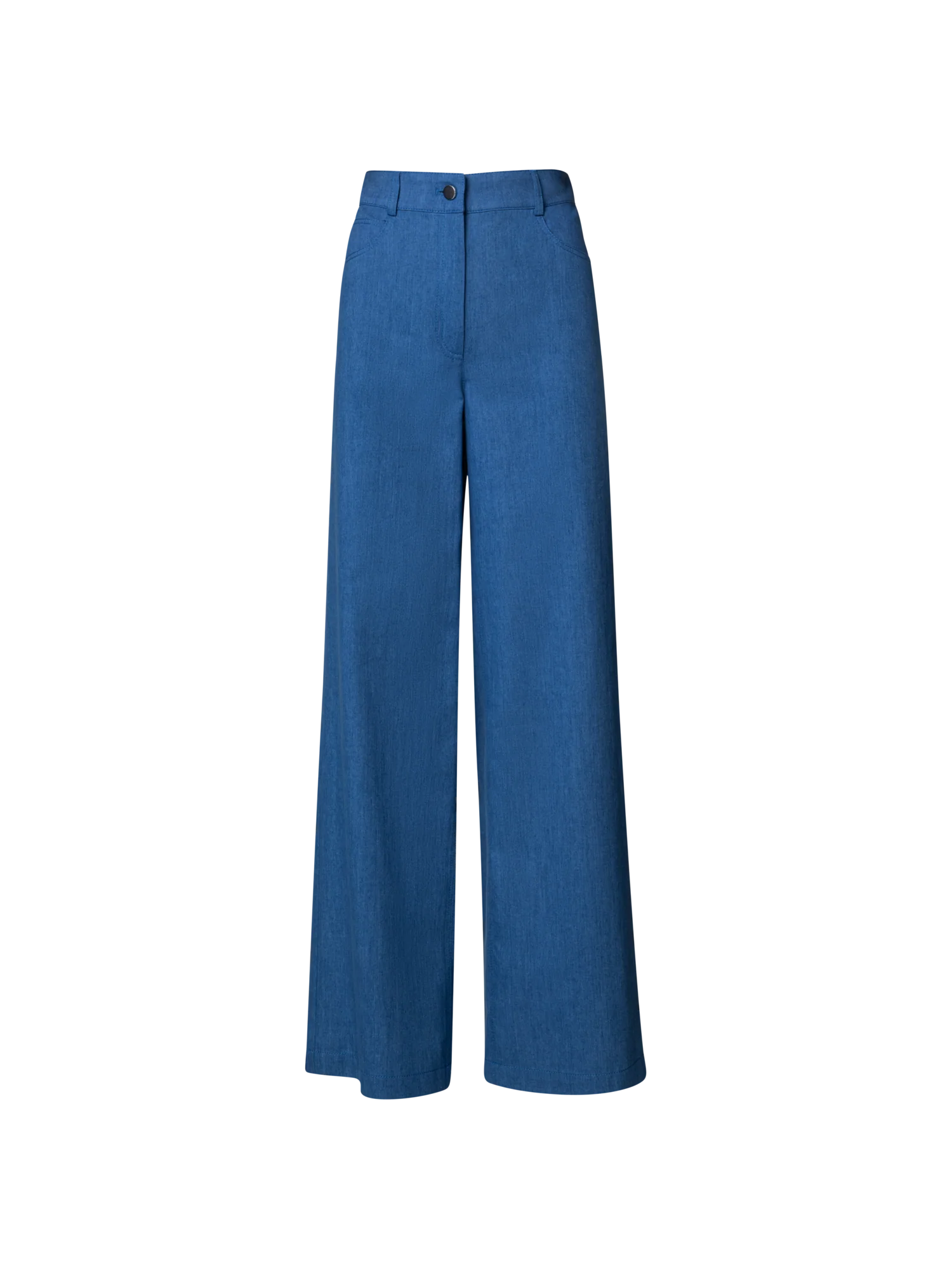 Wide Washed Cotton Lyocell Denim Pants