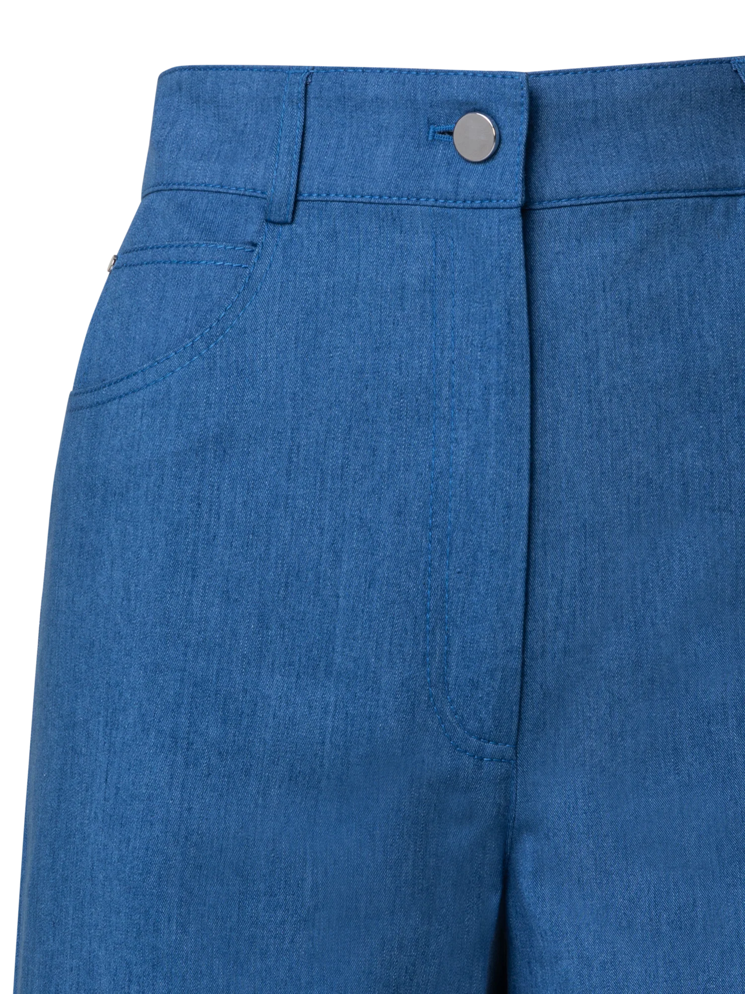 Wide Washed Cotton Lyocell Denim Pants - Image 2