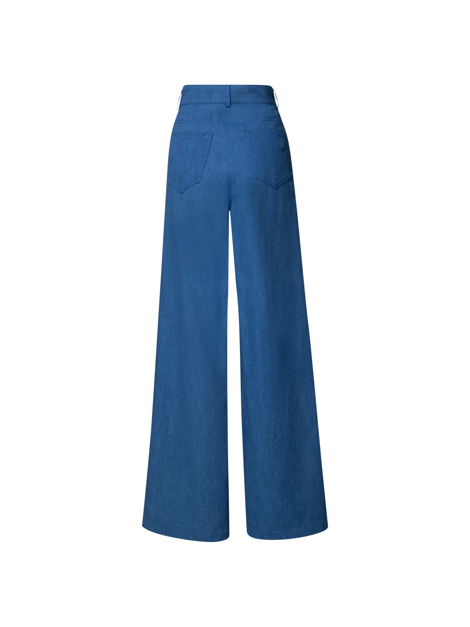 Wide Washed Cotton Lyocell Denim Pants - Image 3