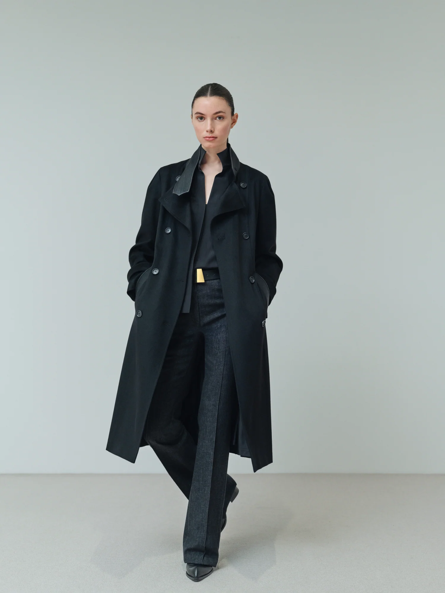 Bootcut Cotton Denim Stretch Pants - Image 2