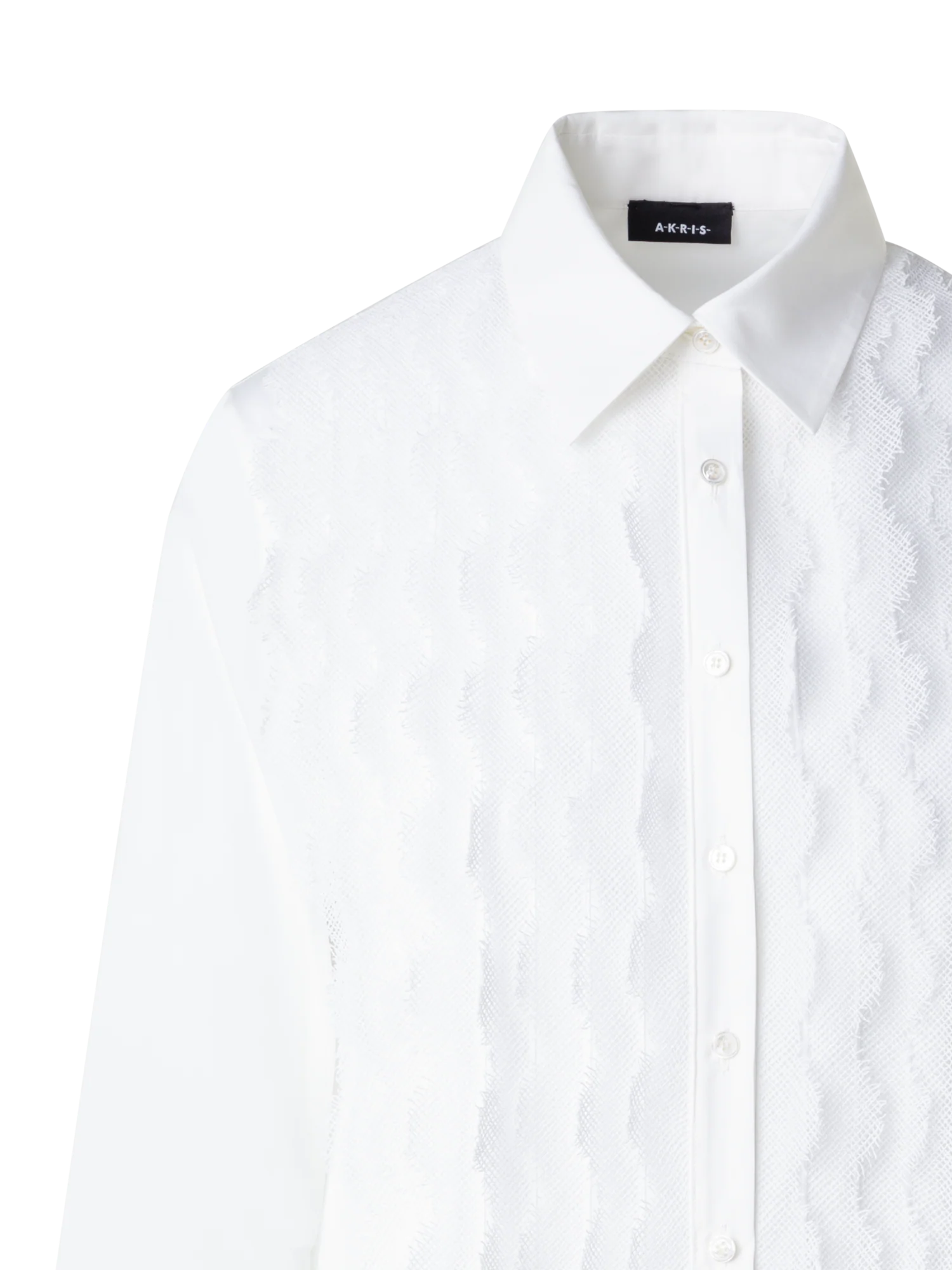 Cotton Poplin Blouse with Lace Front - Image 2