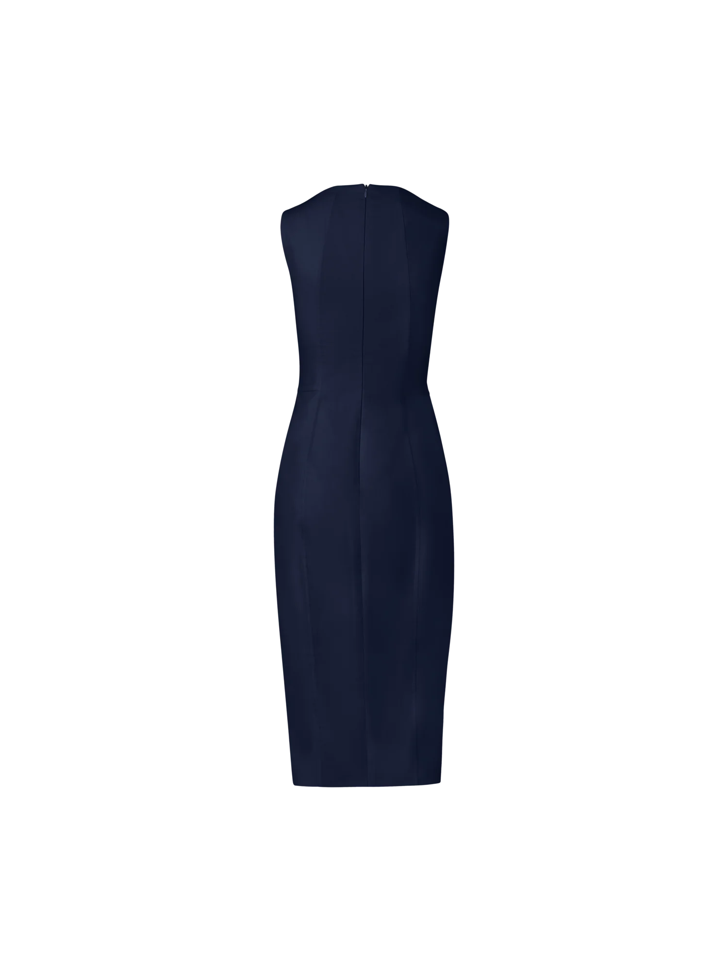 Cotton Silk Double-Face Sheath Dress - Image 2