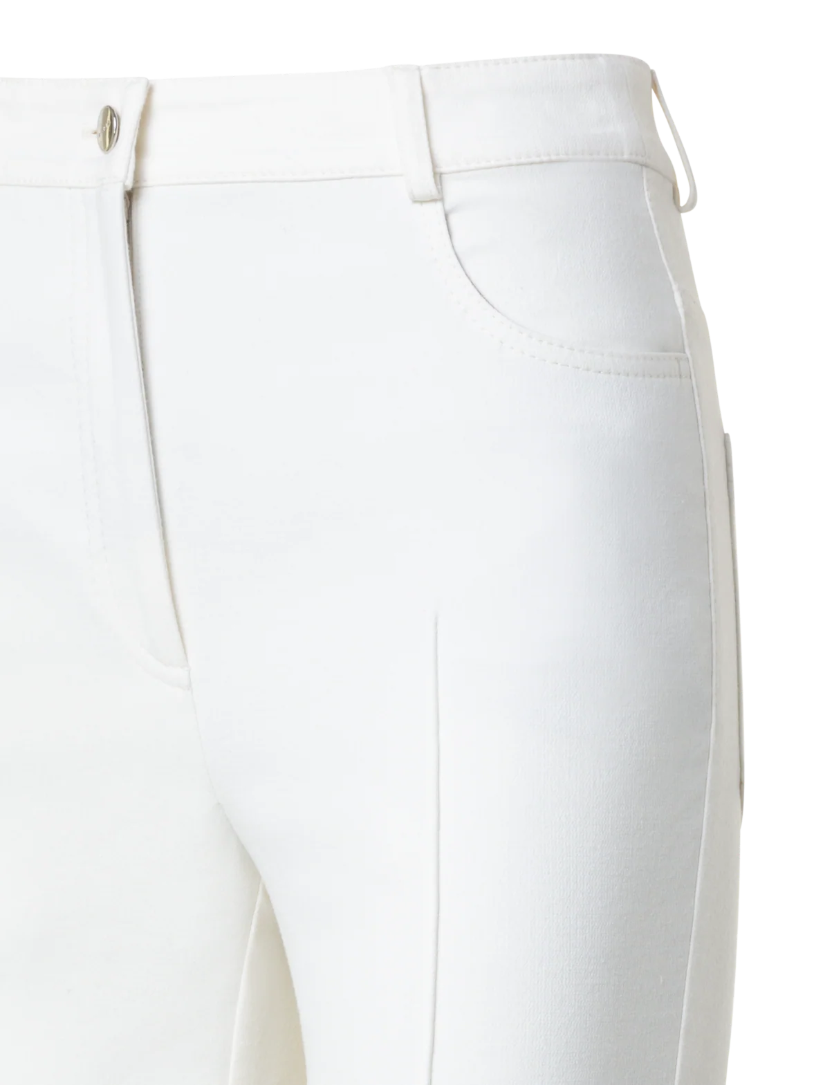 Bootcut Cotton Silk Stretch Double-Face Pants - Image 3