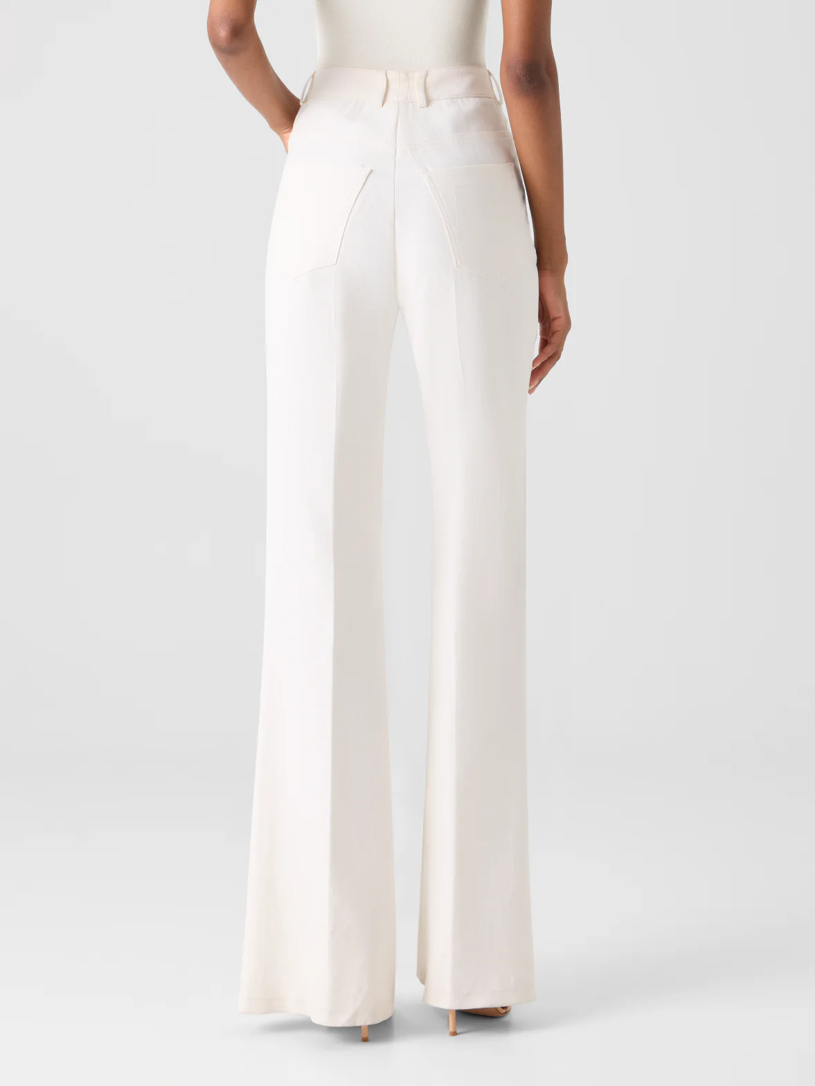 Bootcut Cotton Silk Stretch Double-Face Pants - Image 6