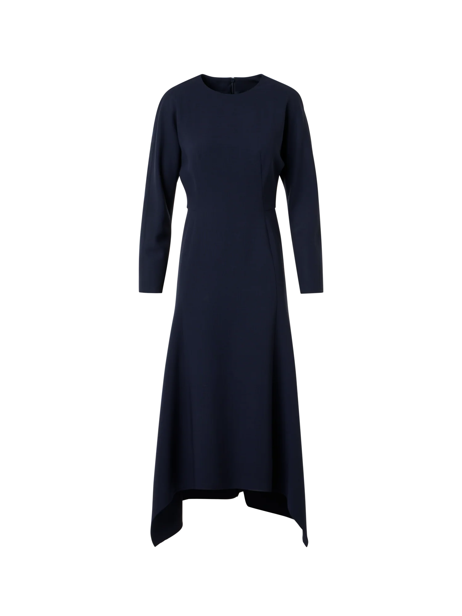 Asymmetrical Cool Wool Midi Dress