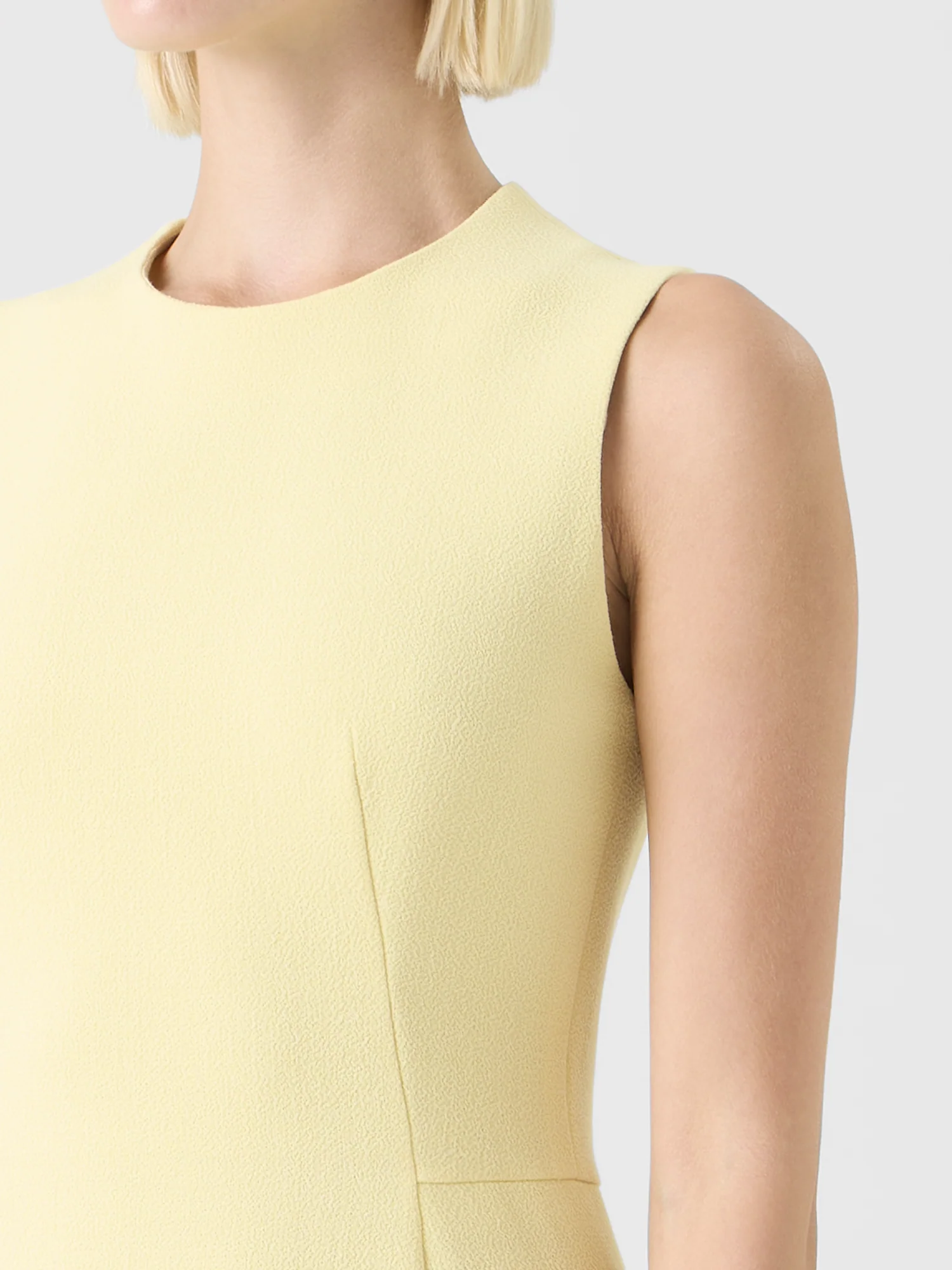 Asymmetrical Wool Crêpe Double-Face Midi Dress - Image 3