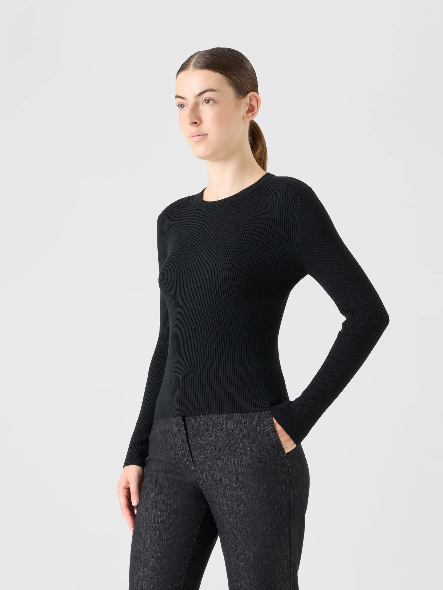 Back Dot Cut-Out Merino Sweater - Image 2
