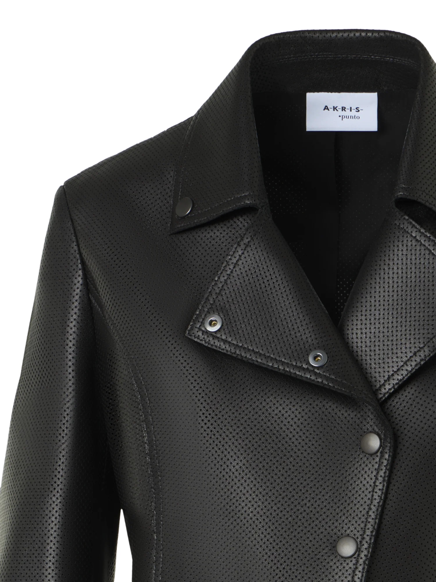 Biker Jacket in Pin Dot Nappa Leather - Image 3