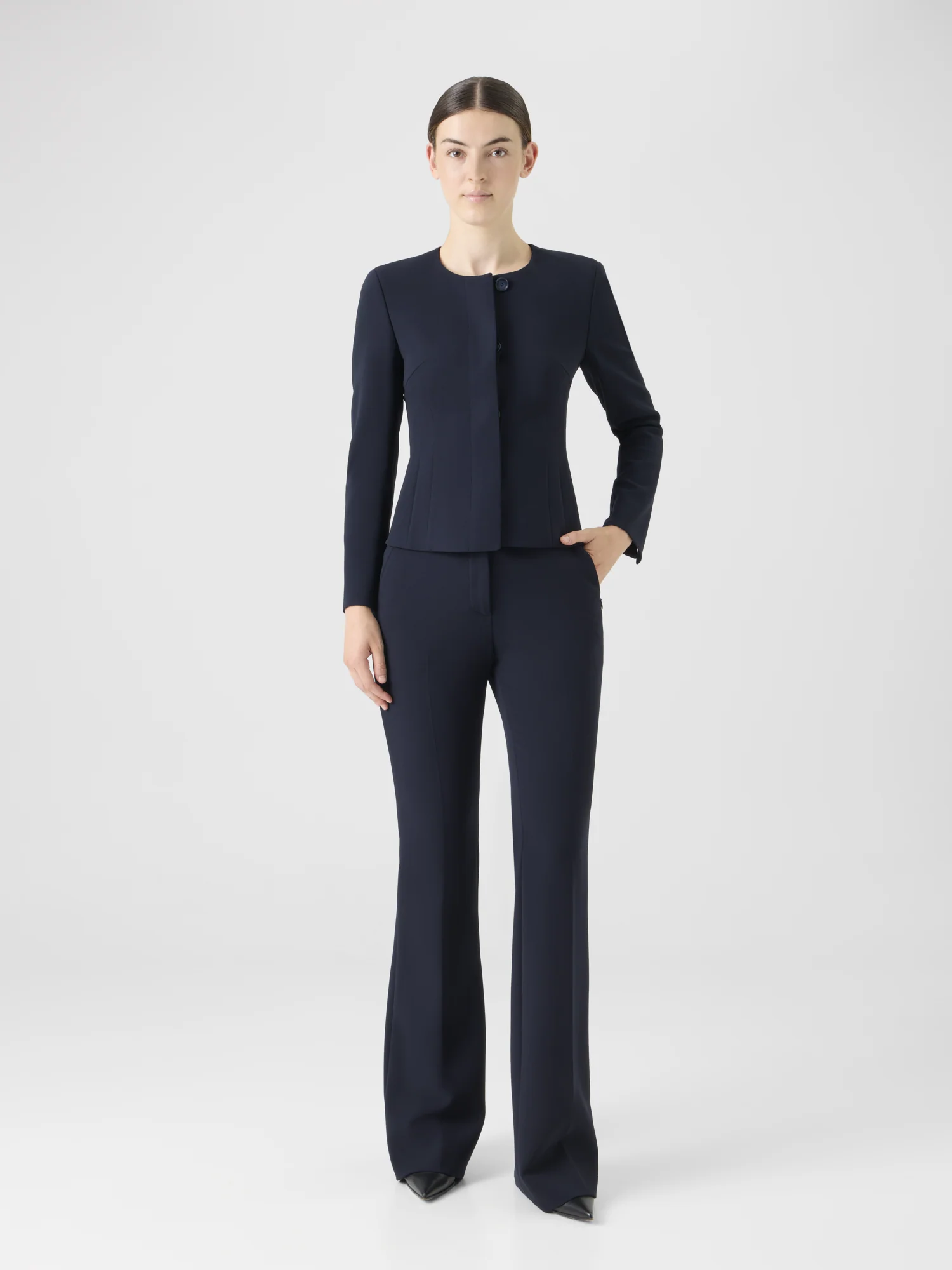 Bootcut Wool Bi-Stretch Pants - Image 2