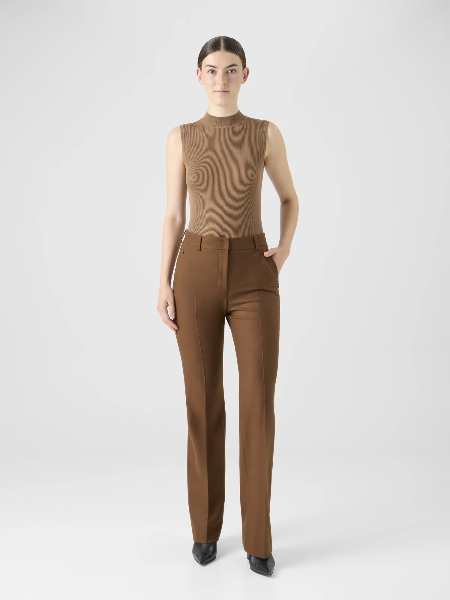 Bootcut Wool Stretch Flannel Pants - Image 2