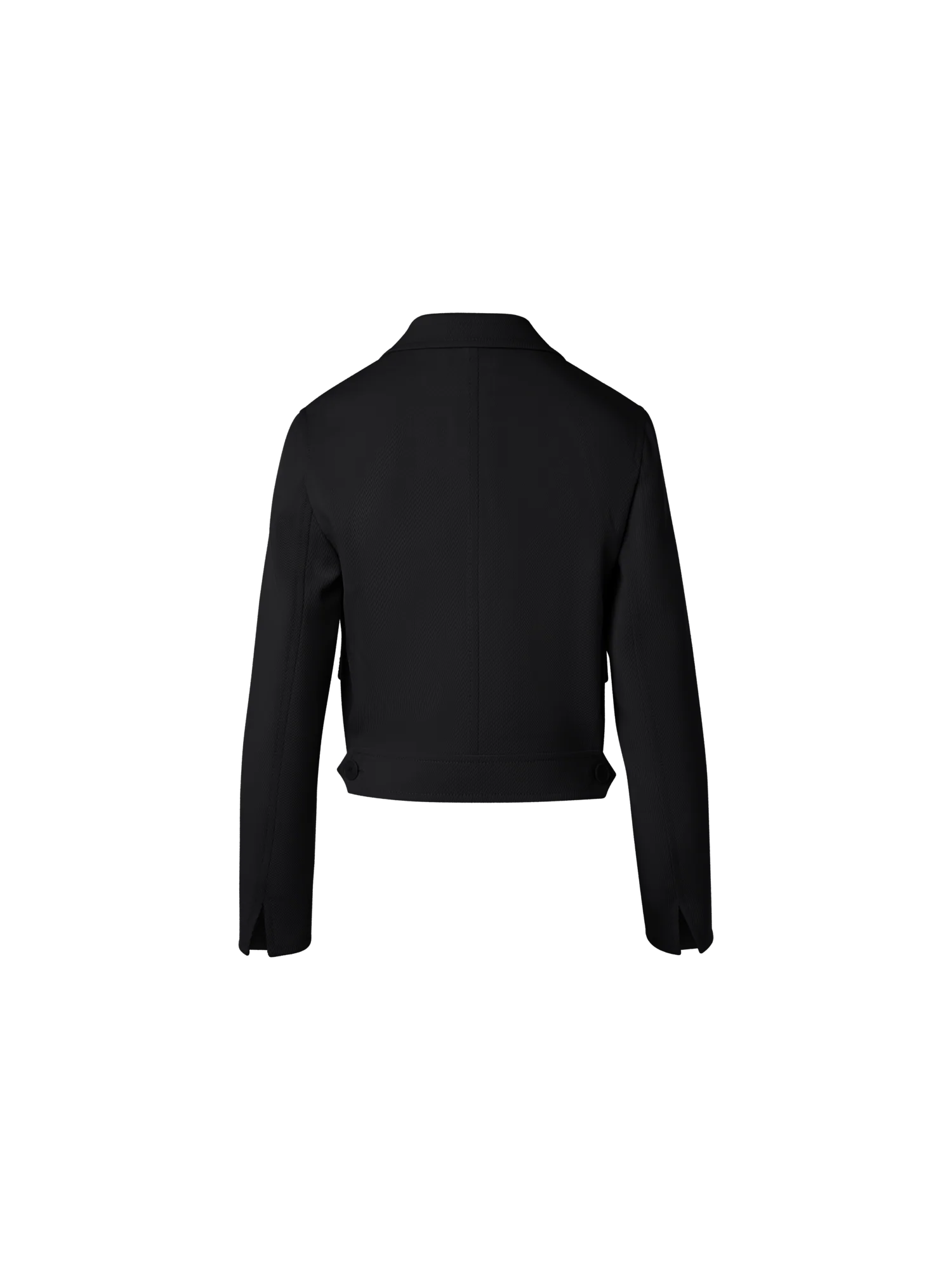 Boxy Lapel Jacket in Wool Tricotine - Image 4