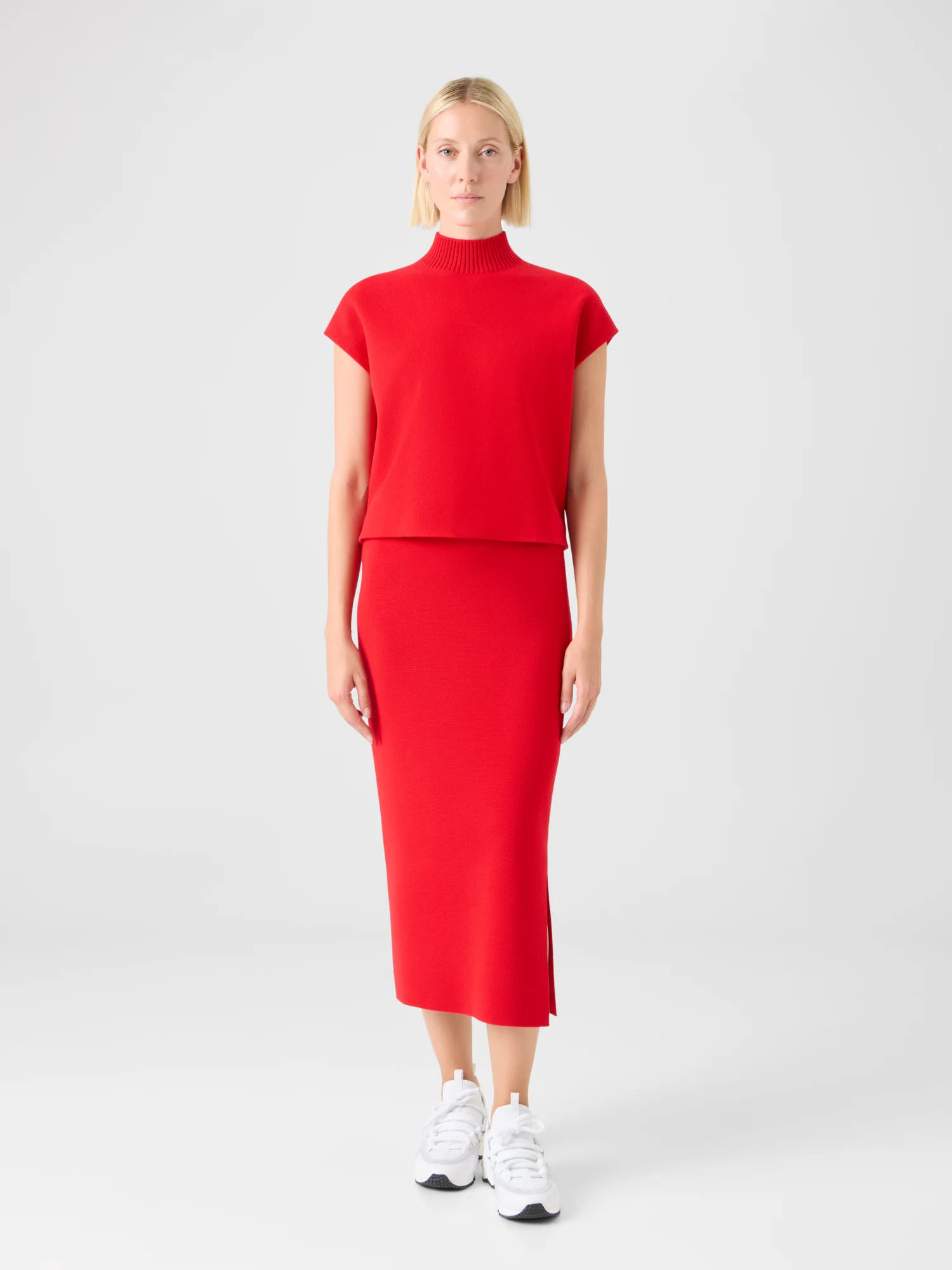 Bright Red Milano Knit Pullover - Image 2