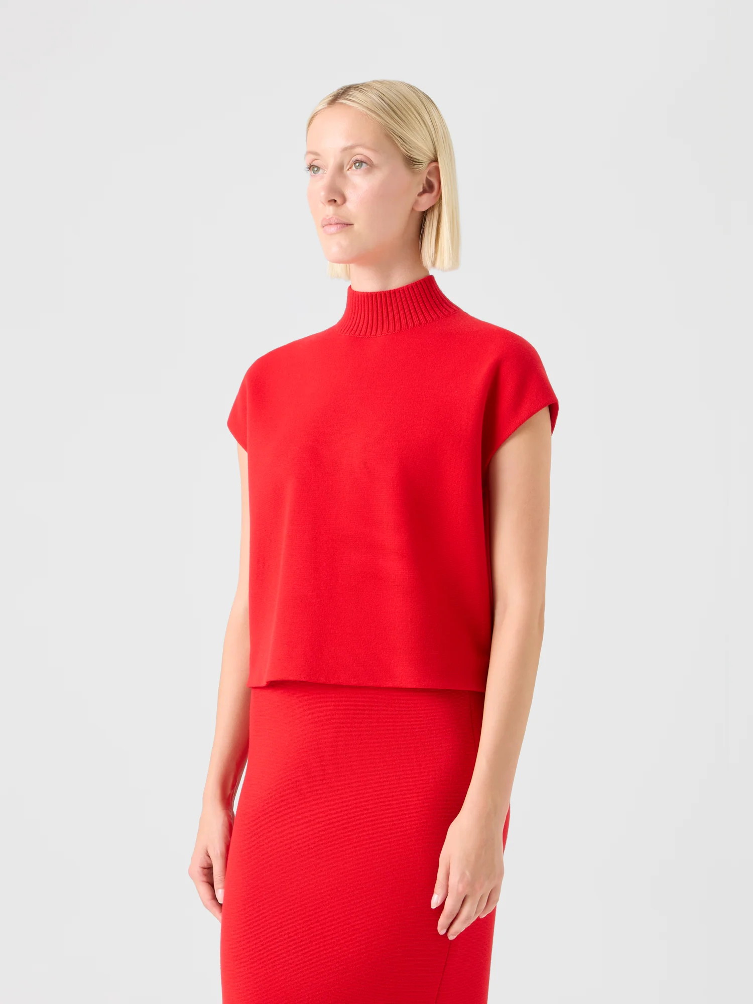 Bright Red Milano Knit Pullover - Image 4