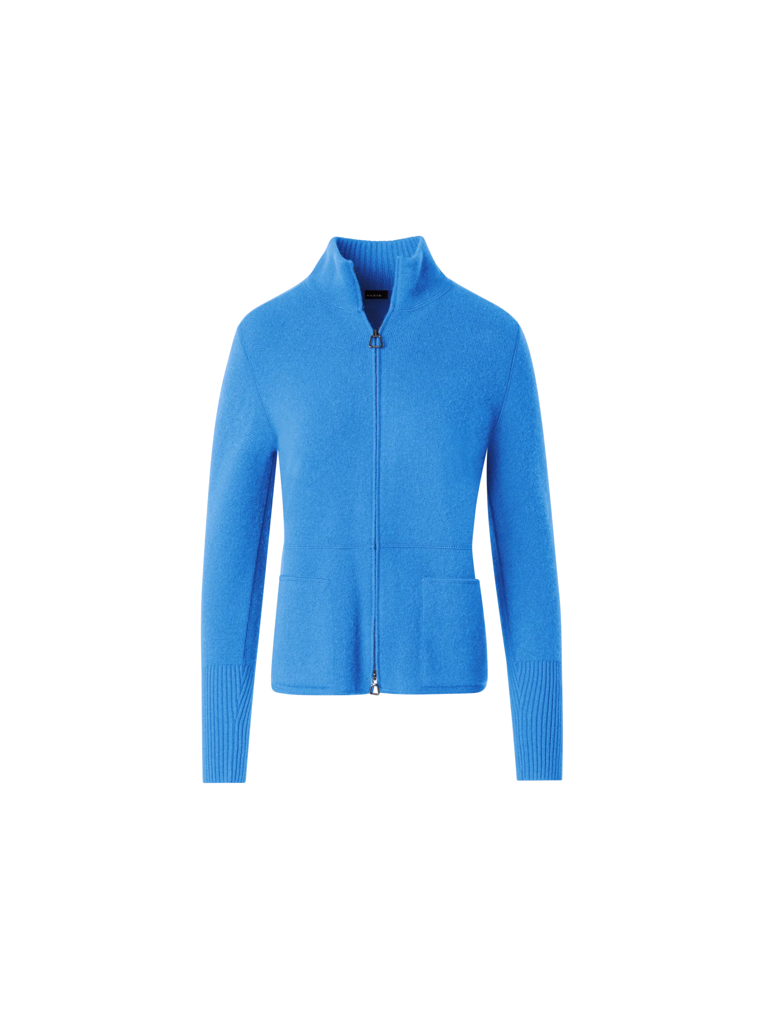 Cashmere Piqué Stand-Collar Cardigan