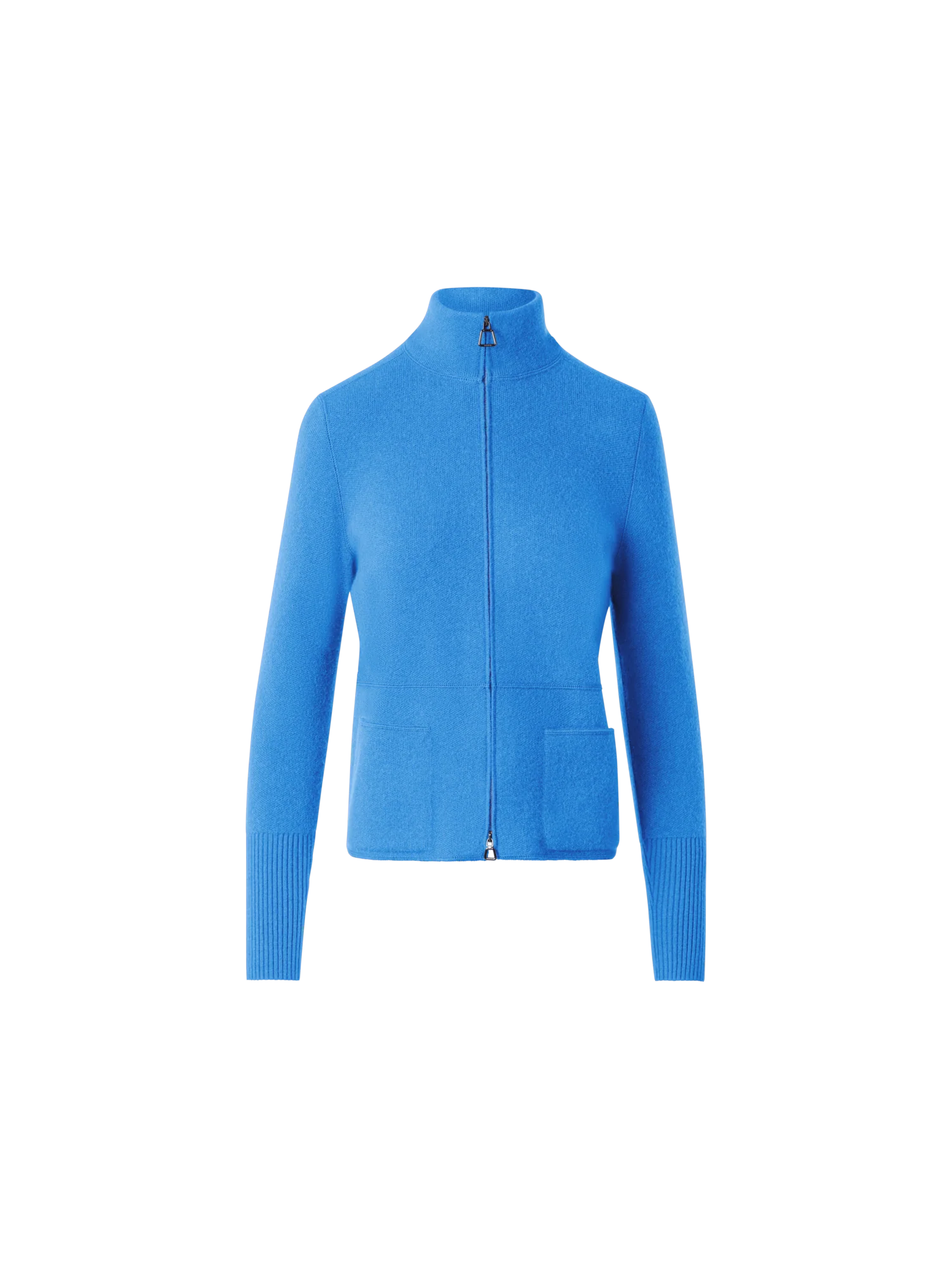 Cashmere Piqué Stand-Collar Cardigan - Image 4