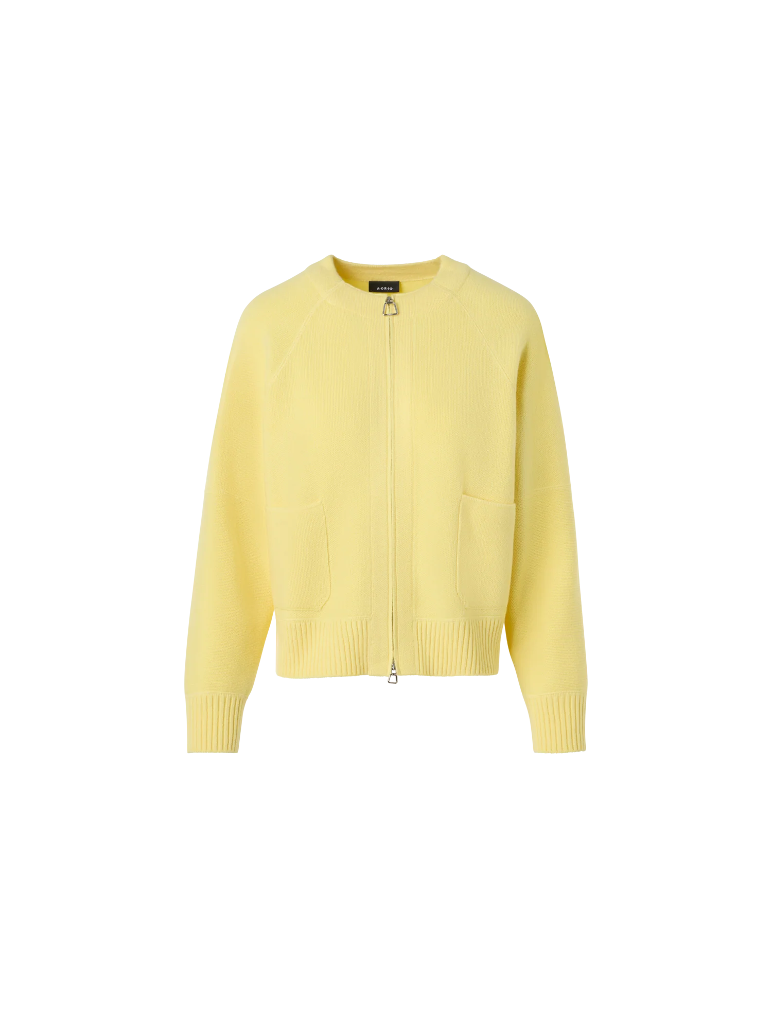 Cashmere Piqué Zip Cardigan