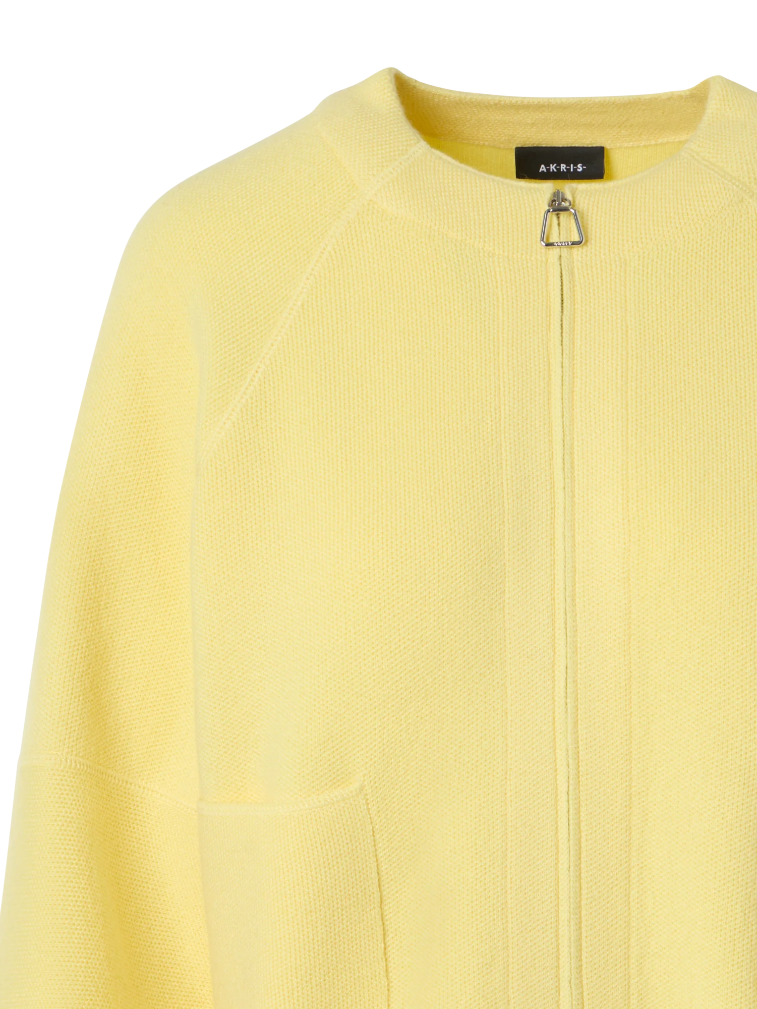 Cashmere Piqué Zip Cardigan - Image 3