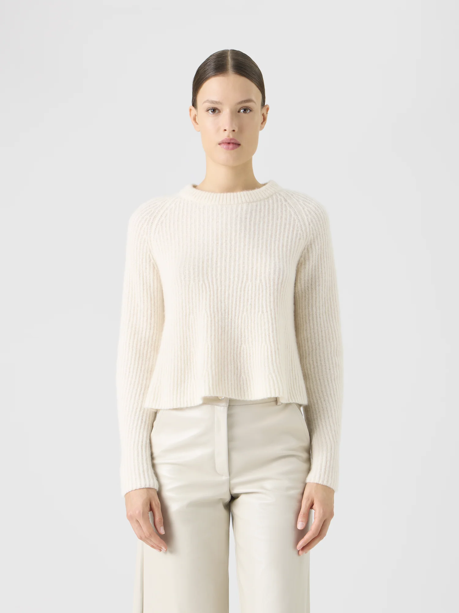 Cashmere-Silk Ribbed Sweater - Image 2