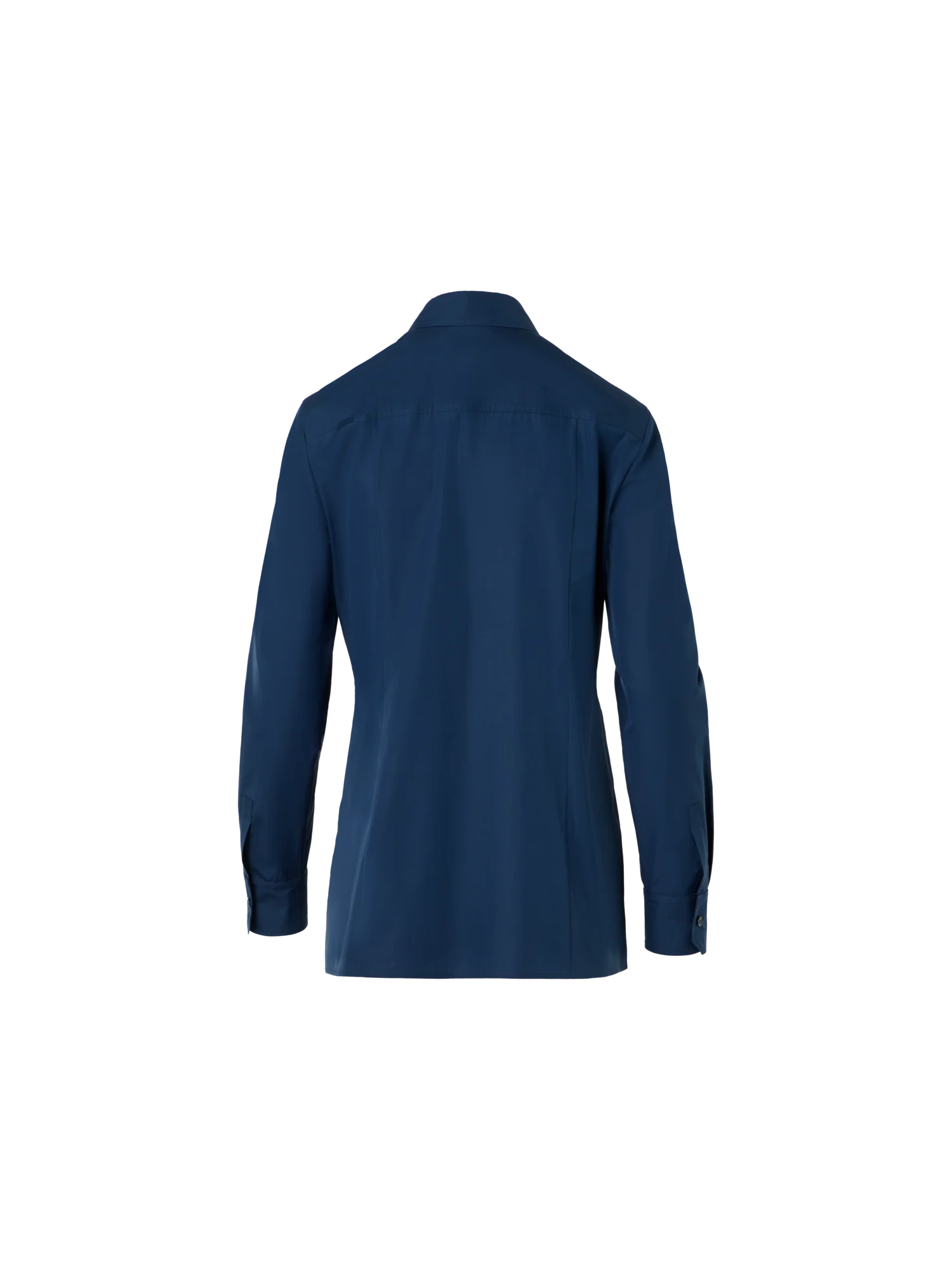 Cotton Poplin Blouse with Pleated Front - Image 5