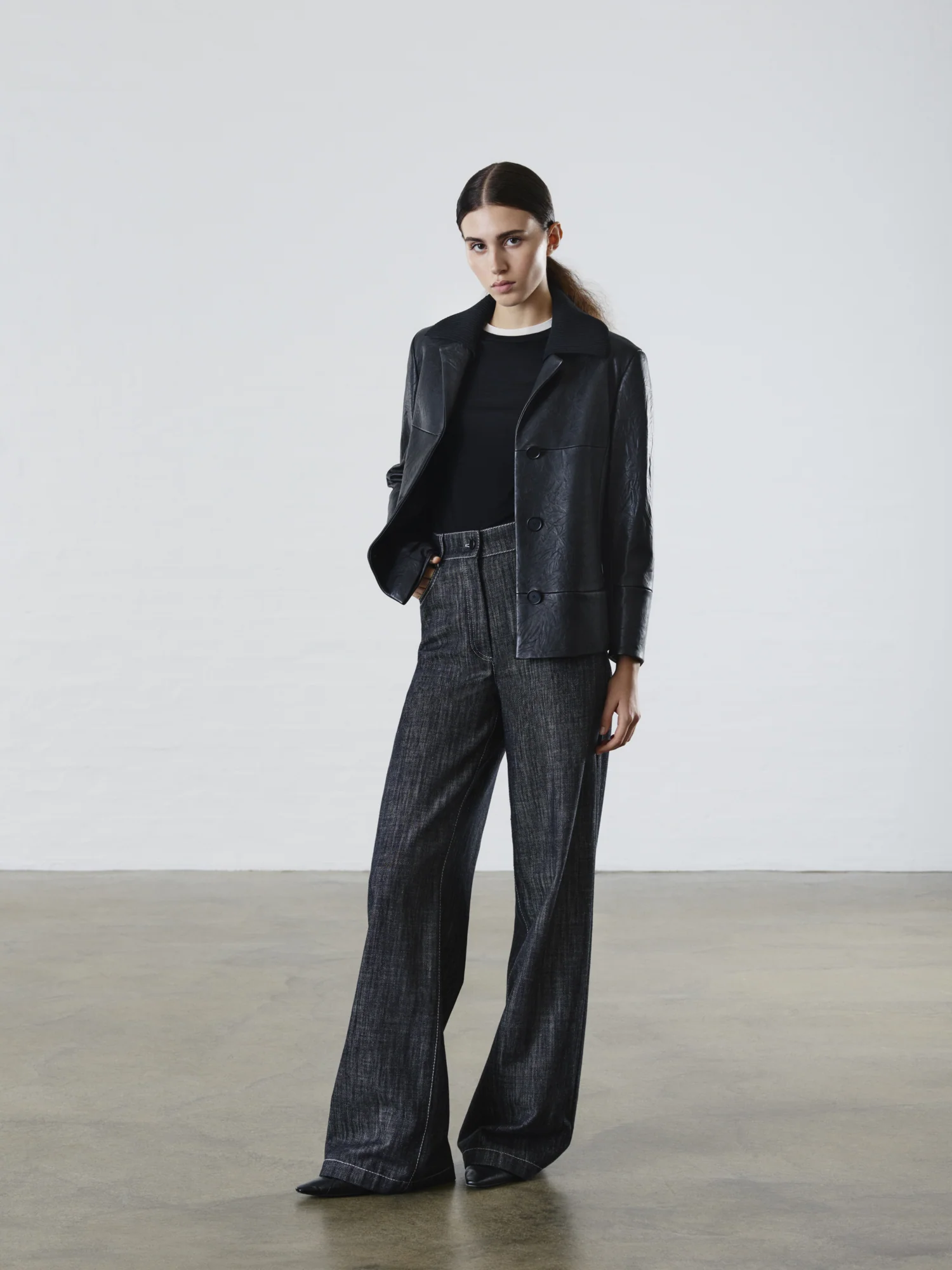 Crinkled Lamb Nappa Jacket - Image 2