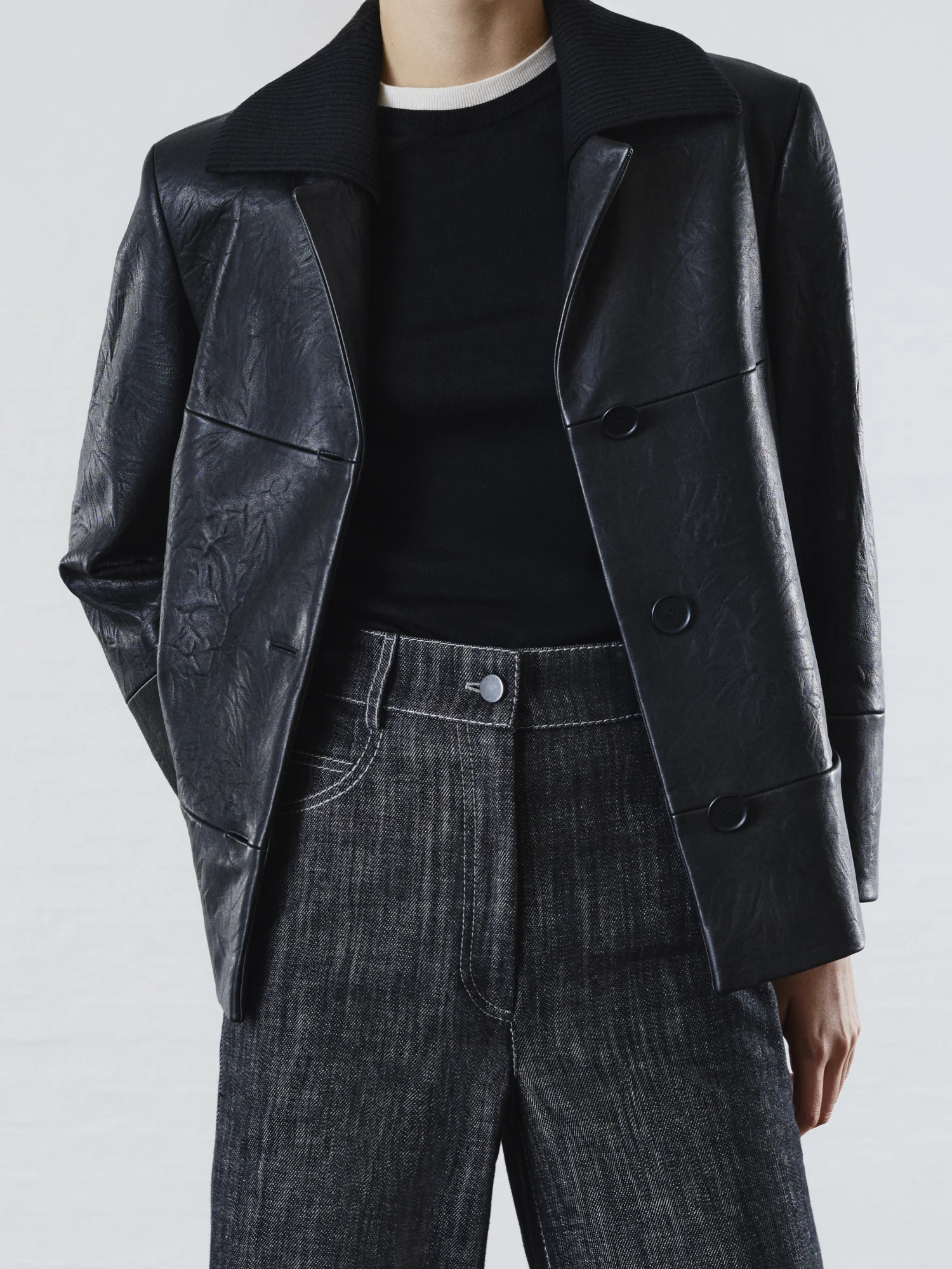 Crinkled Lamb Nappa Jacket - Image 3