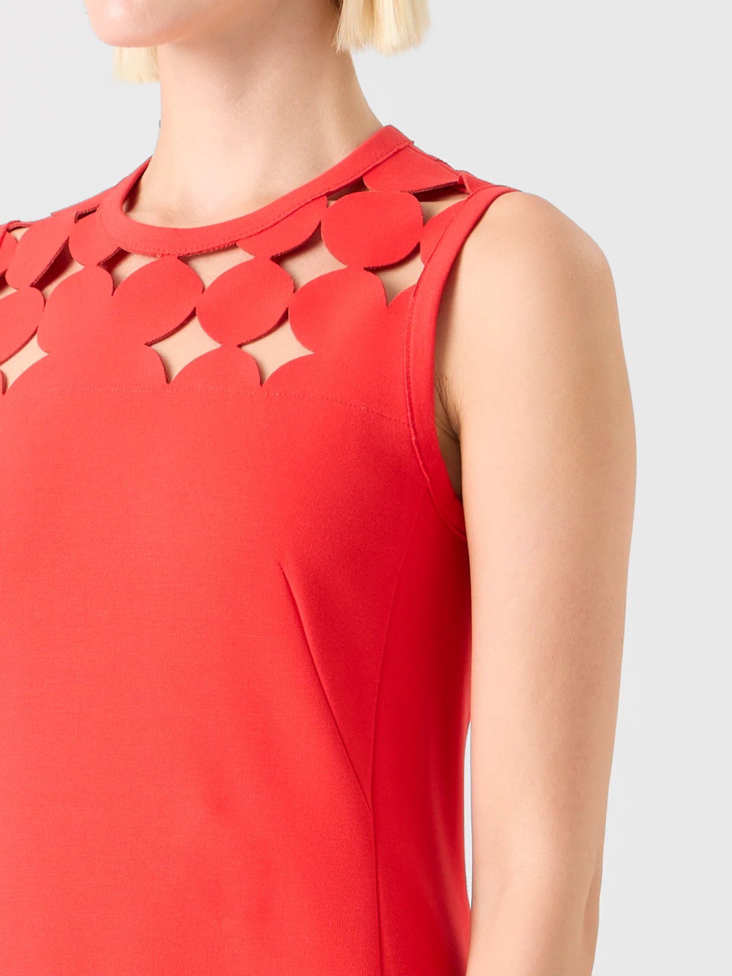 Dropping Dot Cut-Out Jersey Dress - Image 4