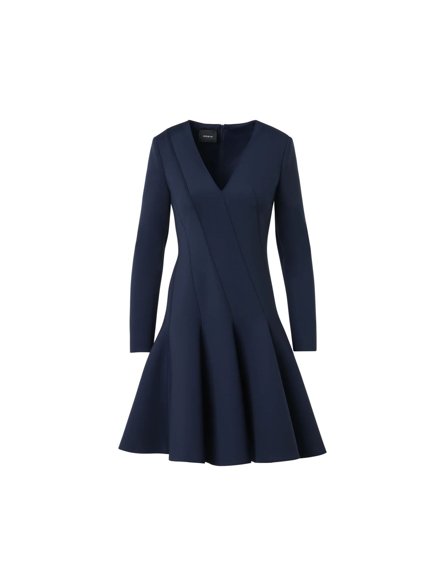 Fit-and-Flare Techno Neoprene Dress